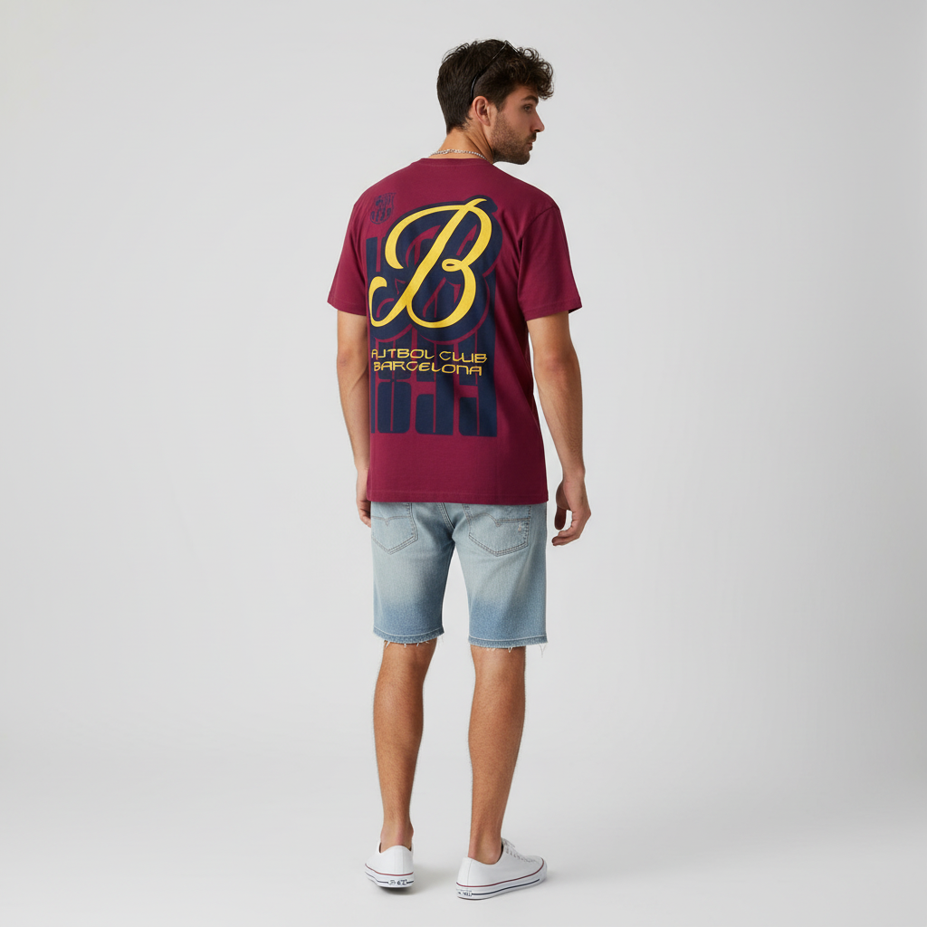 Sport Design Sweden FC Barcelona Men Oversized Graphic T-Shirt product image 2, provided for visual reference and product