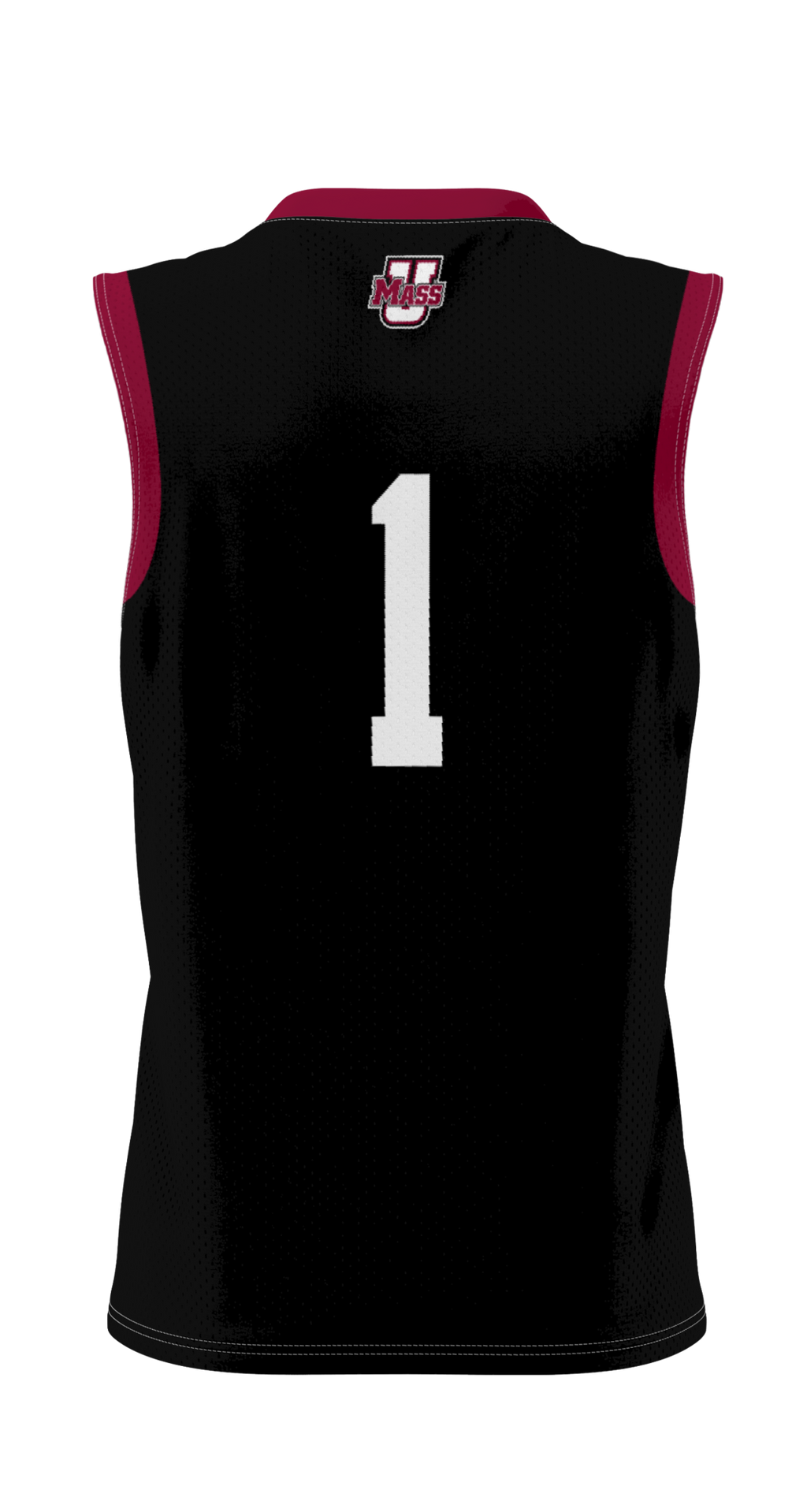 #1 UMass Minutemen Lightweight Basketball Jersey - Black product image 4