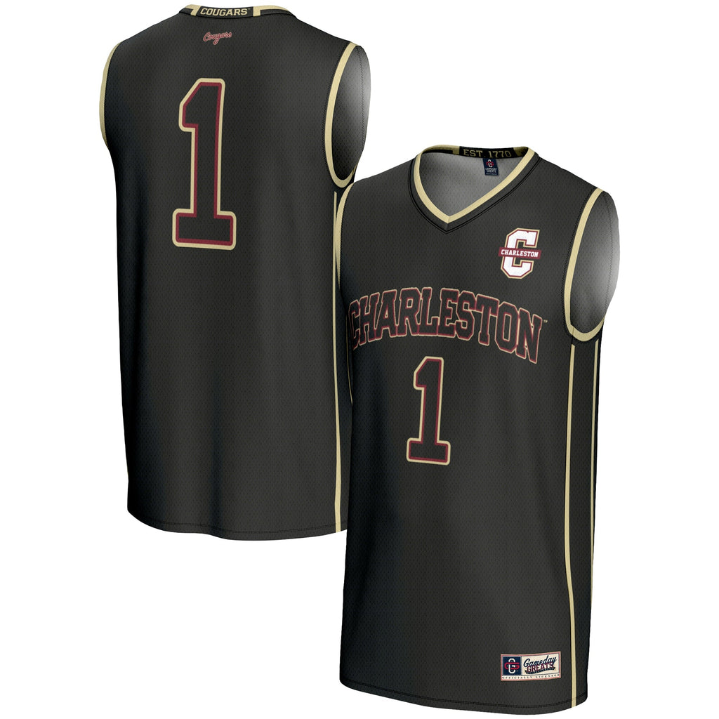 Charleston Cougars #1 Basketball Jersey - Black product image 2