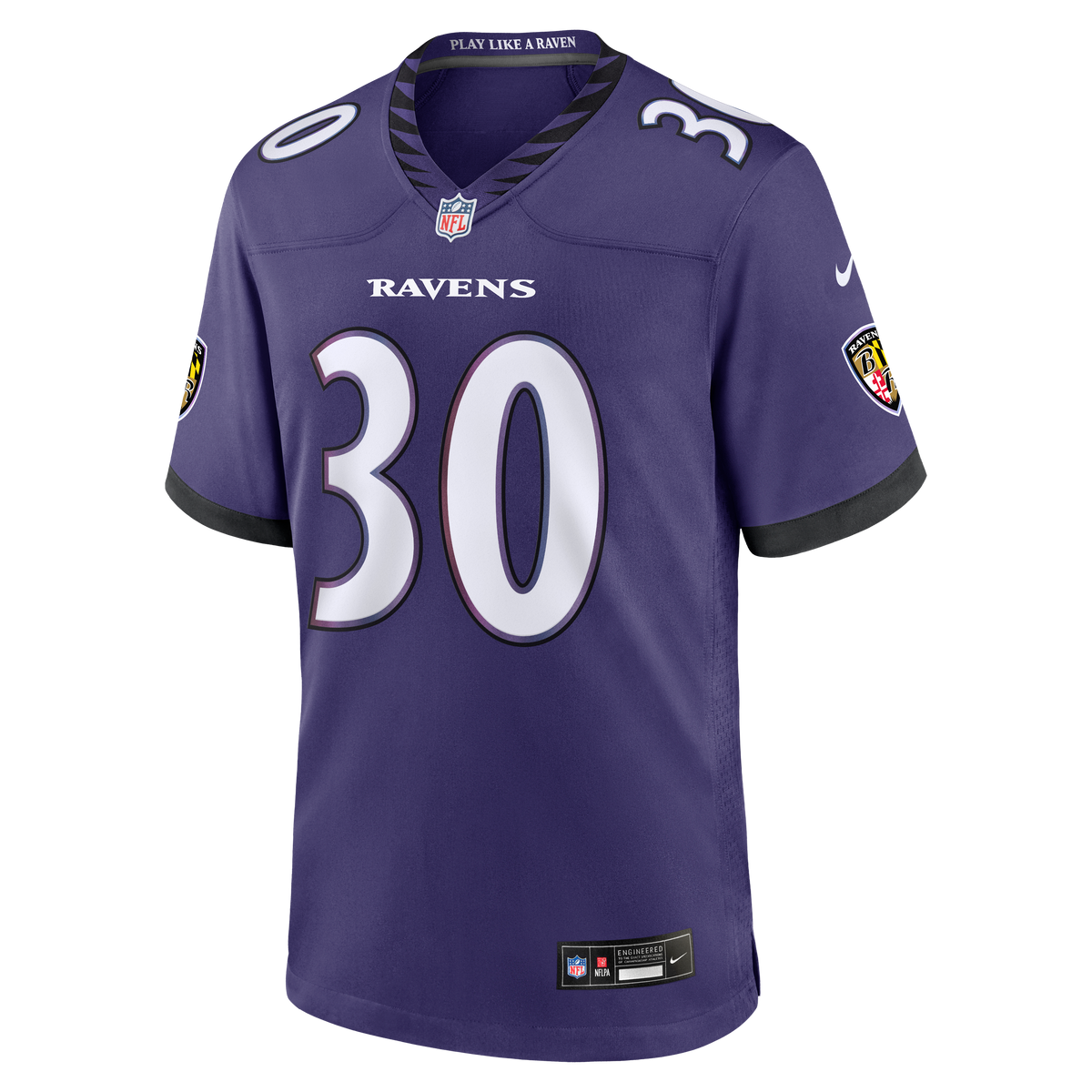Baltimore Ravens Ryan Eckley Nike Purple Team Game Jersey product image 2