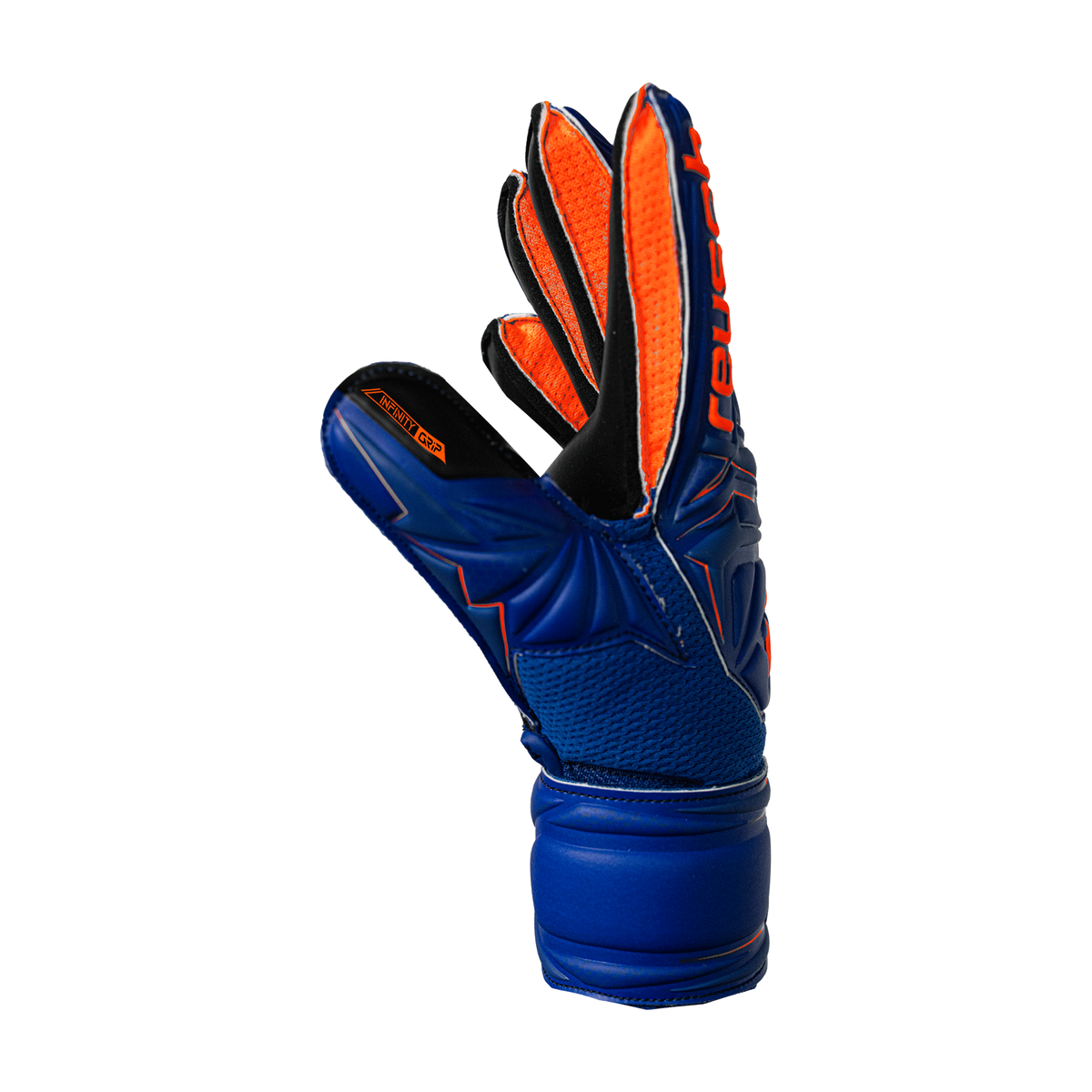 Reusch Attrakt Infinity Finger Support Junior Goalkeeper Gloves product image 4, provided for visual reference and product