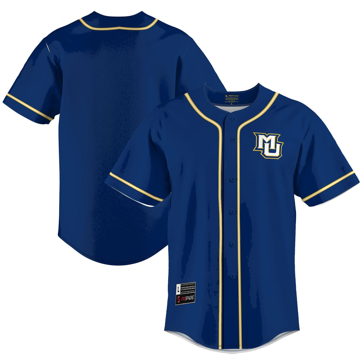 Marquette Golden Eagles Lightweight Baseball Jersey - Blue product image 1