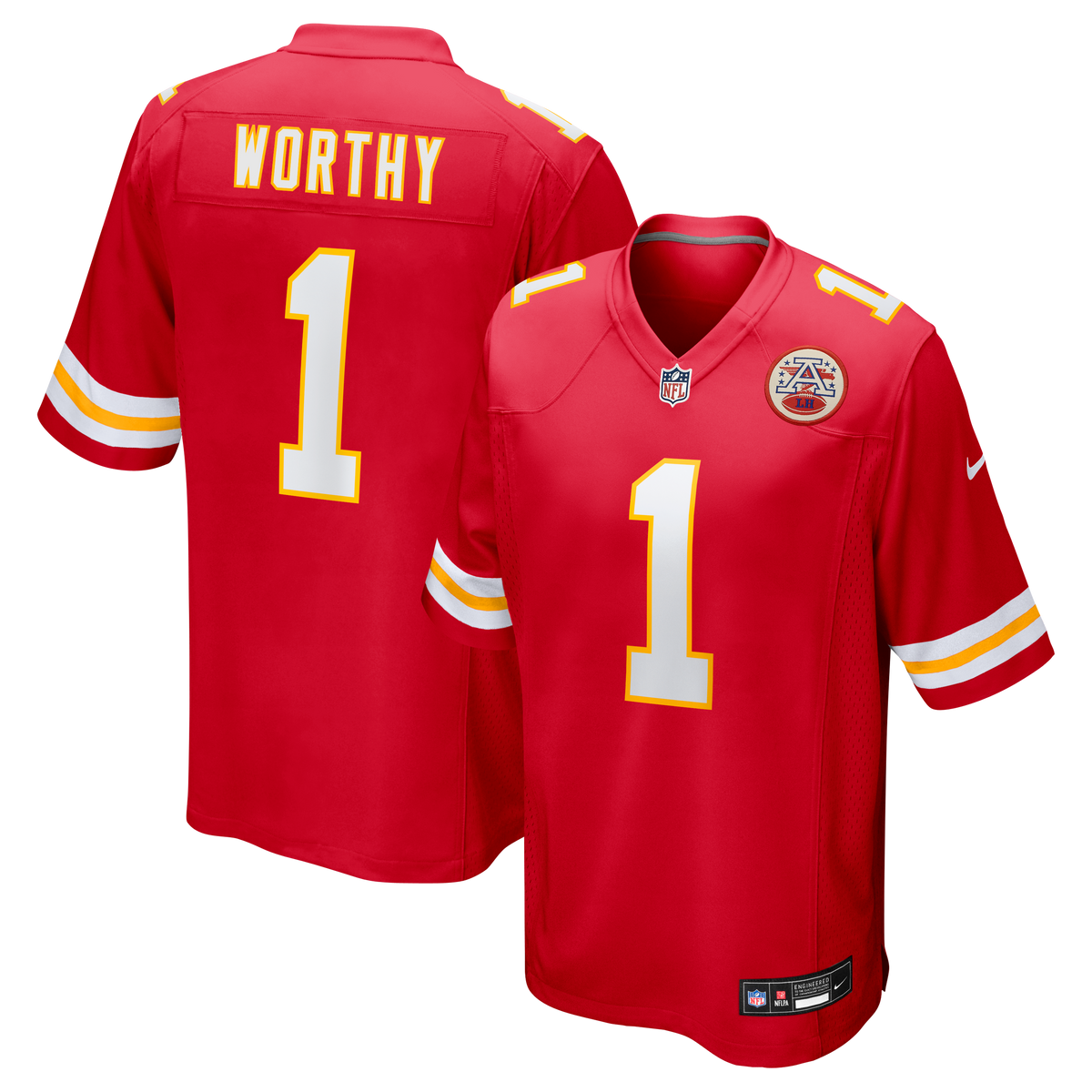 Kansas City Chiefs Xavier Worthy Nike Red Player Game Jersey product image 1