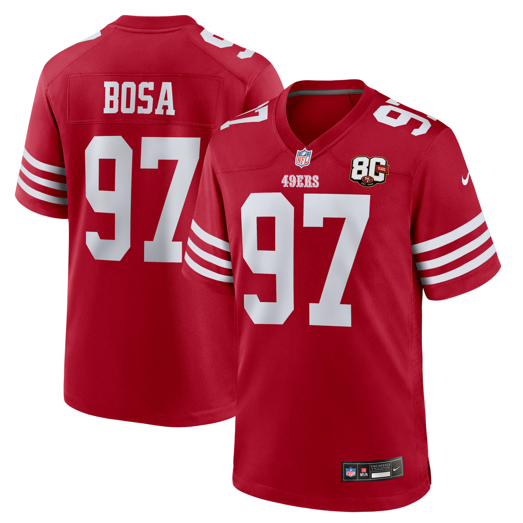 San Francisco 49ers Nick Bosa Nike Scarlet 80th Anniversary product image 10