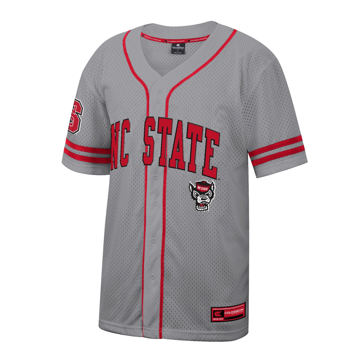 NC State Wolfpack Free Spirited Baseball Jersey - Gray product image 3