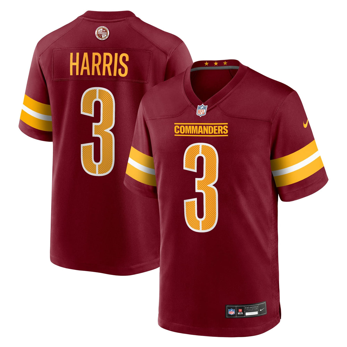 Washington Commanders Will Harris Nike Burgundy Team Game product image 1
