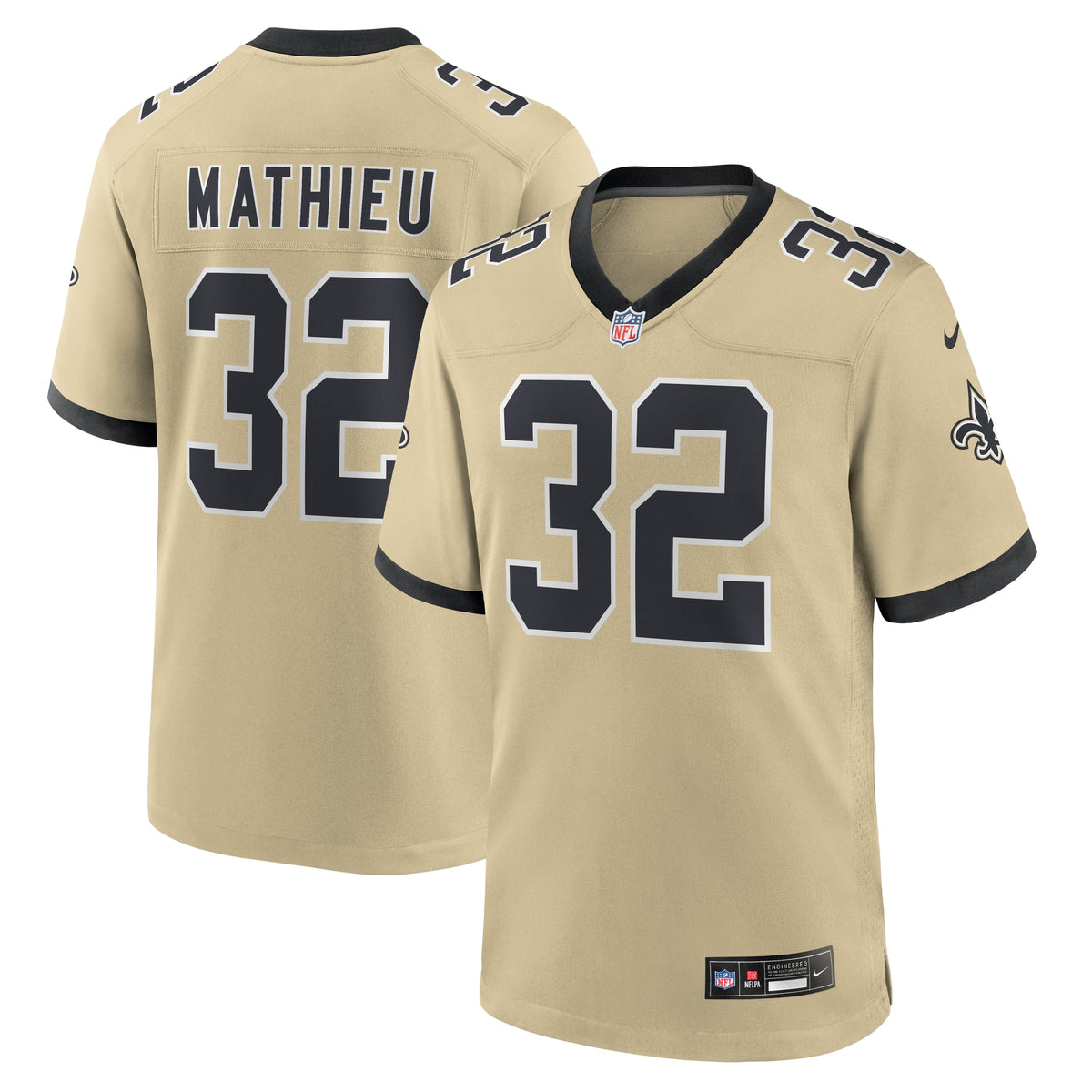 New Orleans Saints Tyrann Mathieu Nike White Game Jersey product image 15