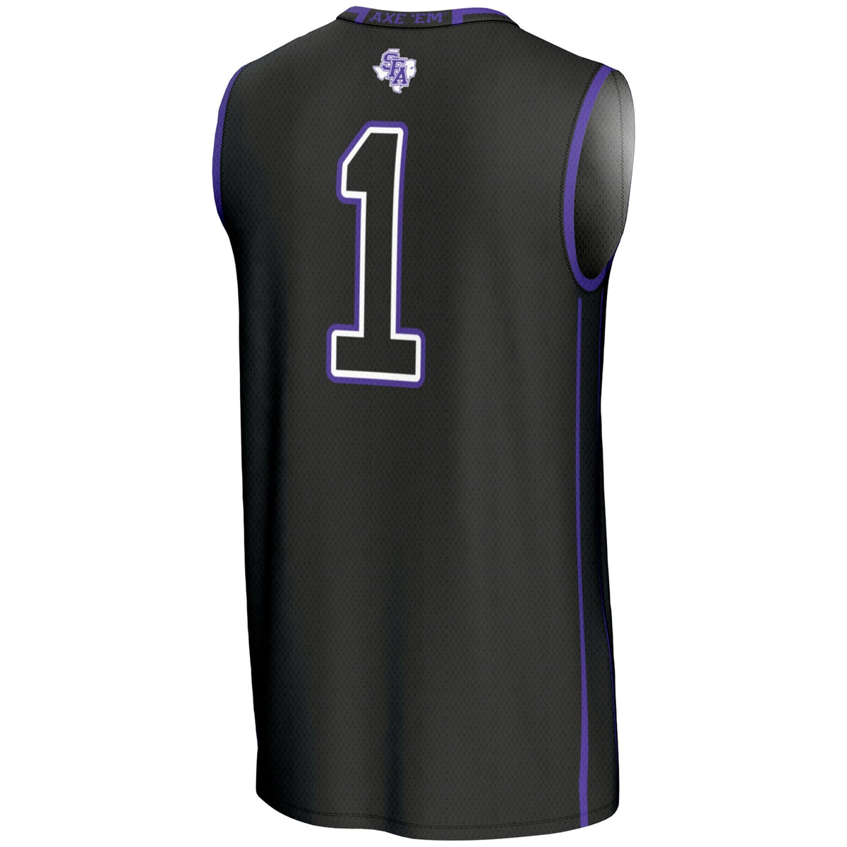 Stephen F Austin Lumberjacks #1 Basketball Jersey - Black product image 4
