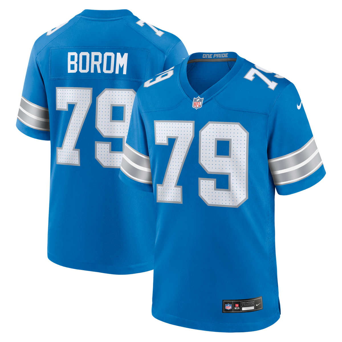 Detroit Lions Larry Borom Nike Blue Team Game Jersey product image 1