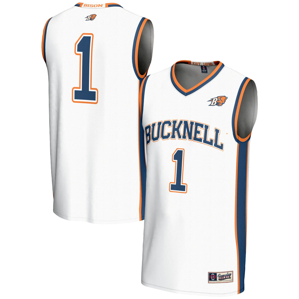 #1 Bucknell Bison Lightweight Basketball Jersey - White product image 2