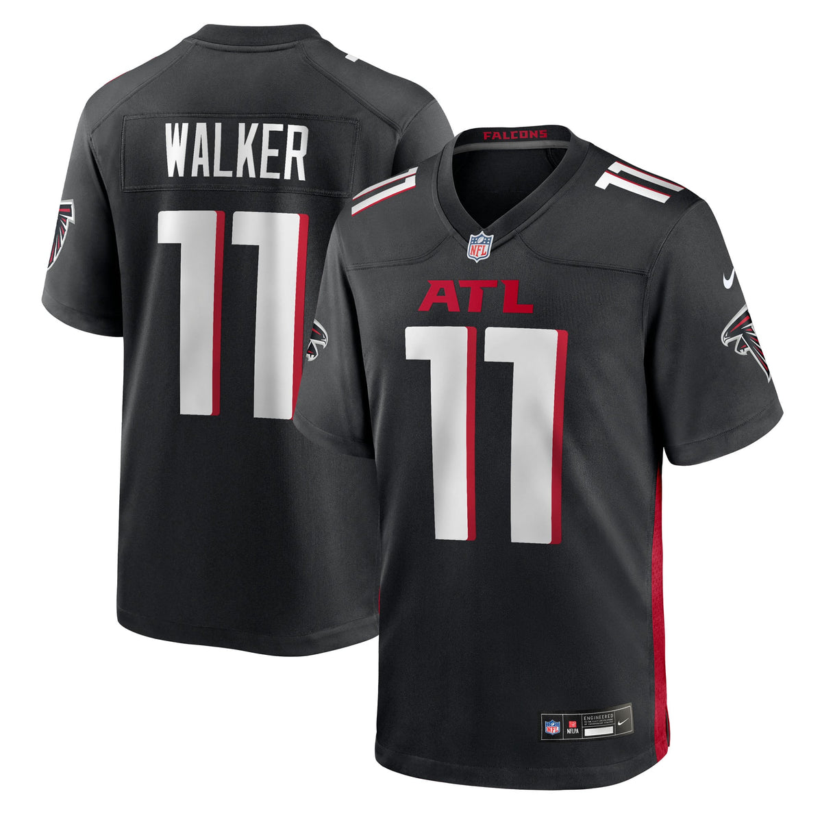 Atlanta Falcons Jalon Walker Nike Black Team Game Jersey product image 1