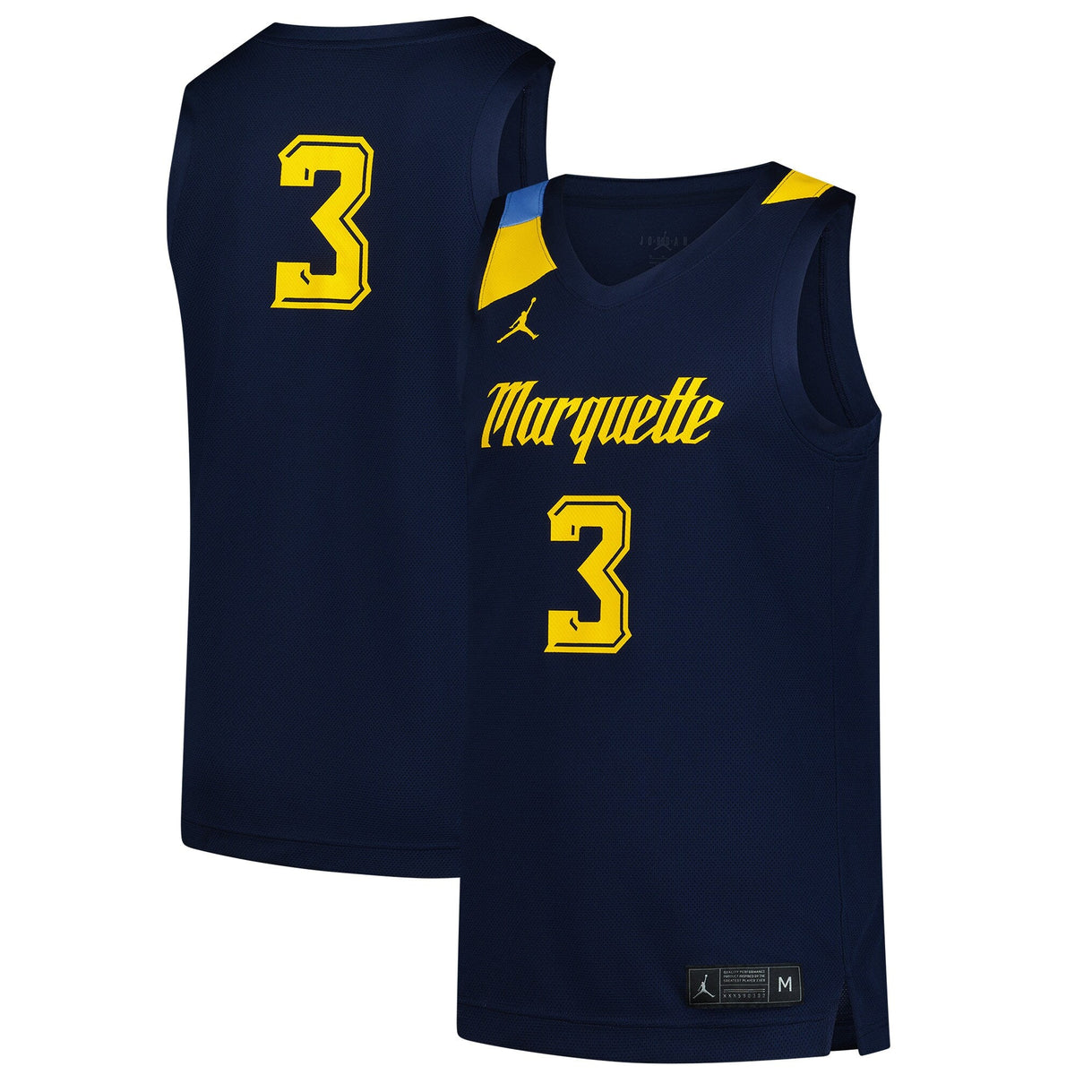 #3 Marquette Golden Eagles Replica Basketball Jersey - Navy product image 1