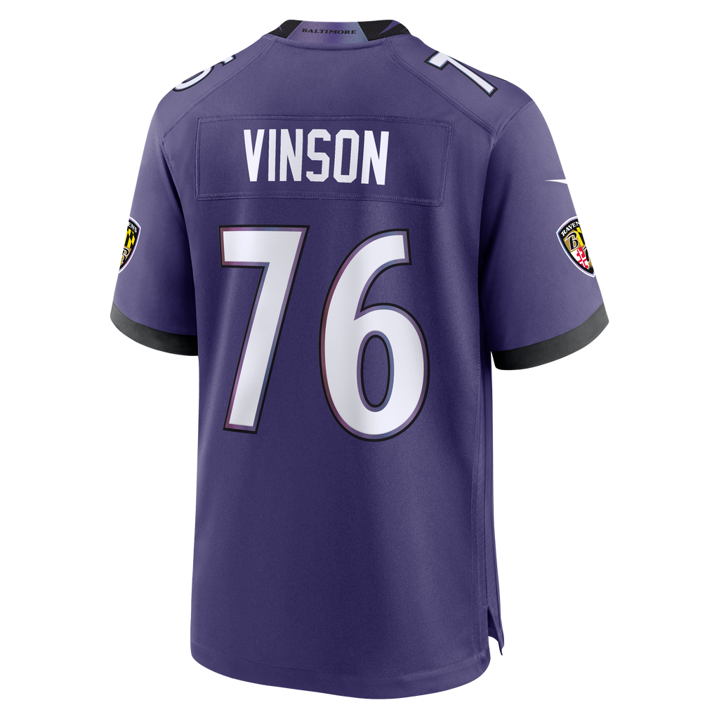 Baltimore Ravens Carson Vinson Nike Purple Team Game Jersey product image 3
