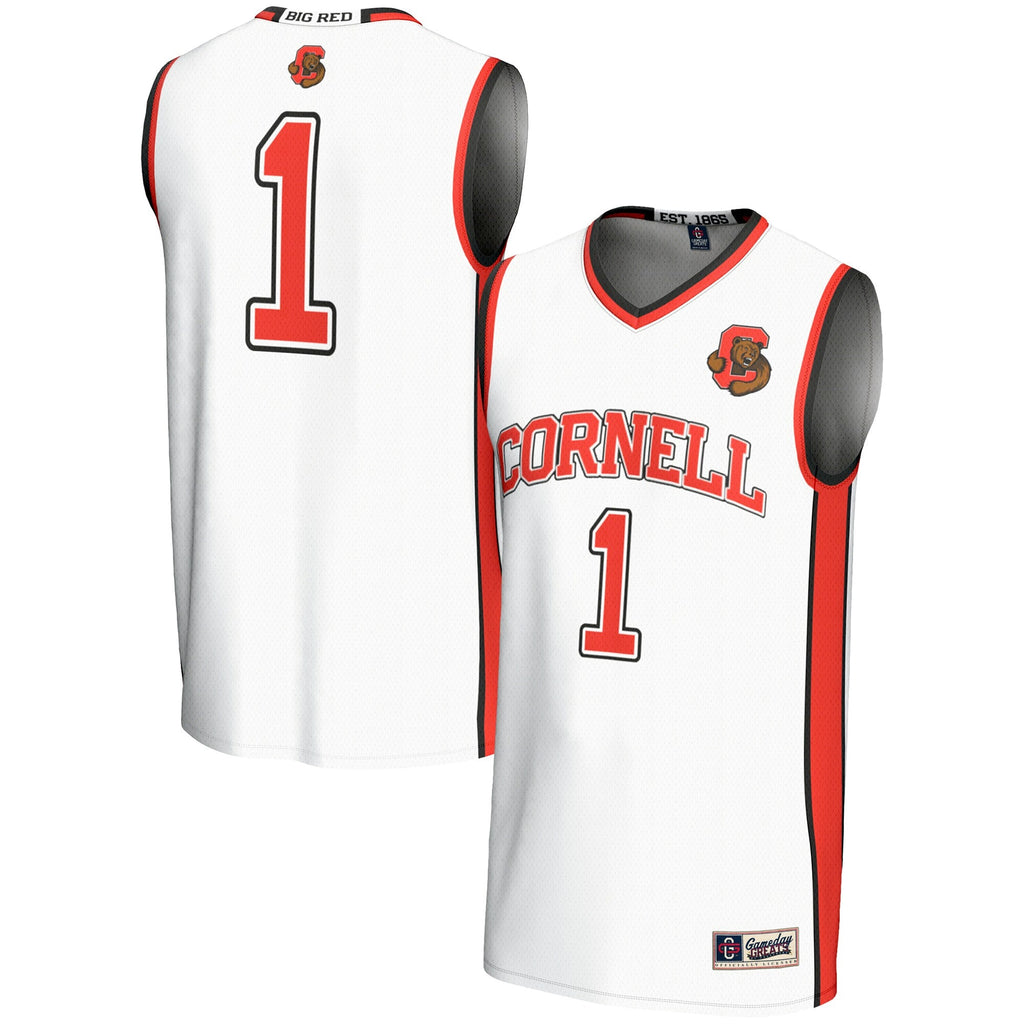 #1 Cornell Big Red Lightweight Basketball Jersey - White product image 1