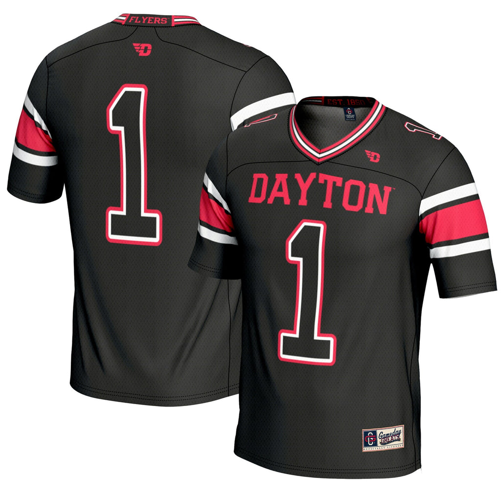 #1 Dayton Flyers Endzone Football Jersey - Black product image 1