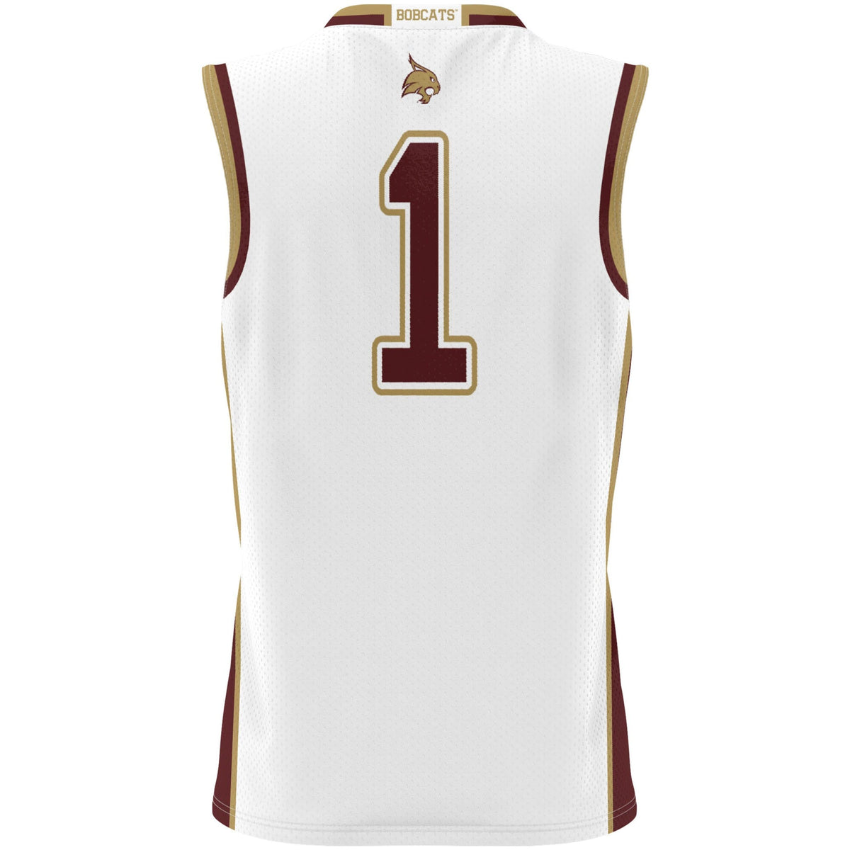#1 Texas State Bobcats Lightweight Basketball Jersey - White product image 4