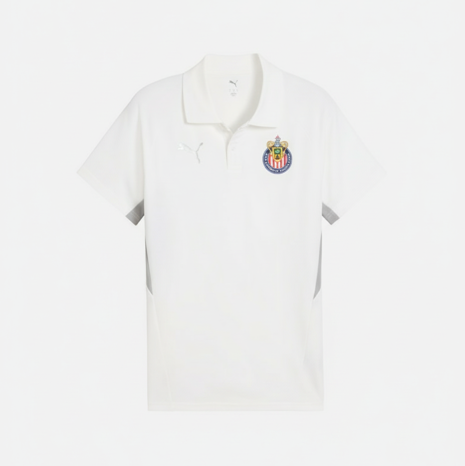 Puma Chivas Evostripe Polo - Men White product image 2, provided for visual reference and product detail review