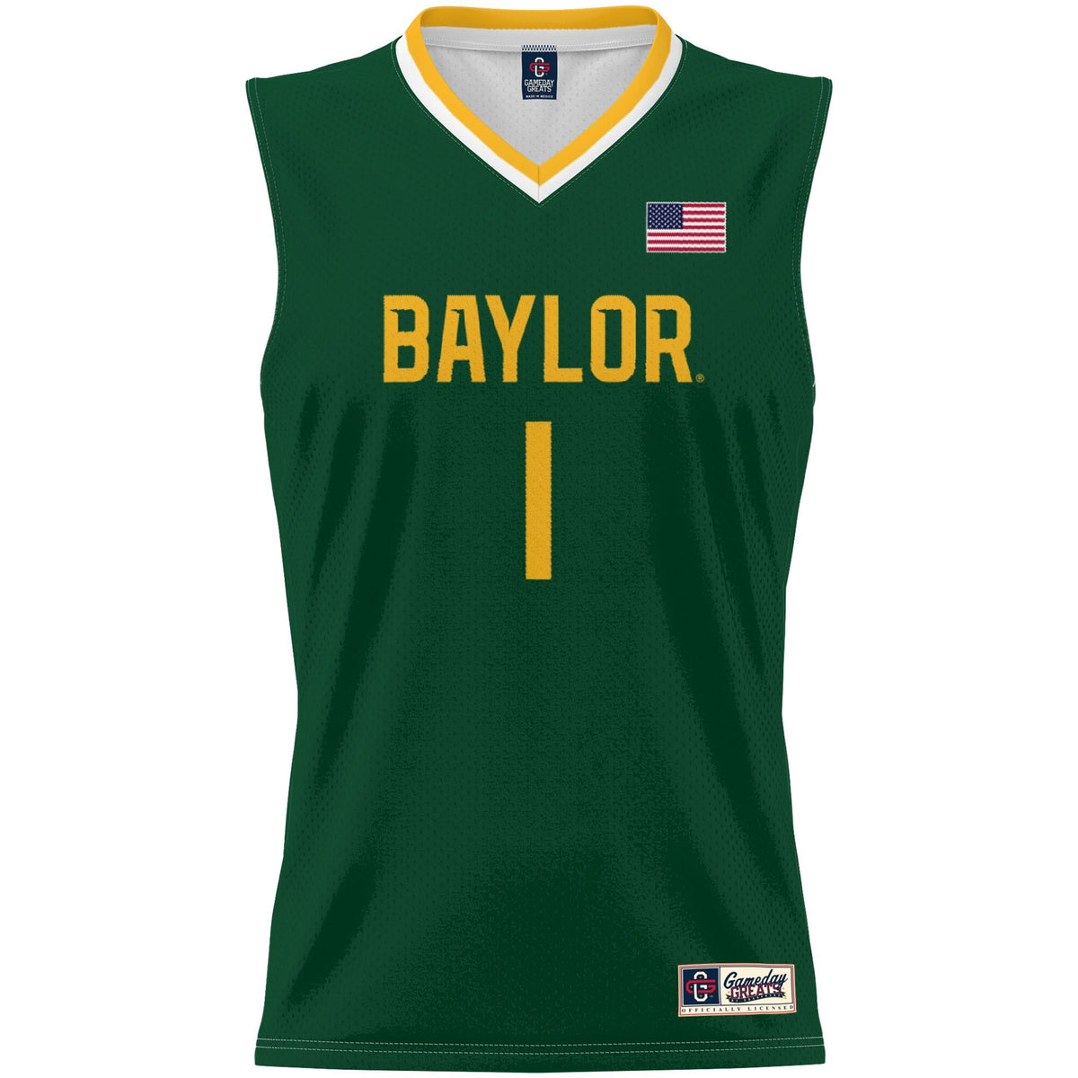 #1 Baylor Bears Lightweight Basketball Jersey - Green product image 3