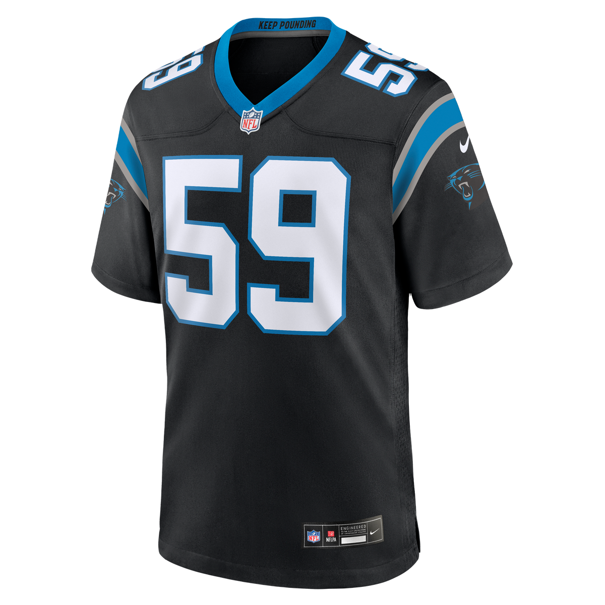 Carolina Panthers Luke Kuechly Nike Black Team Game Jersey product image 2