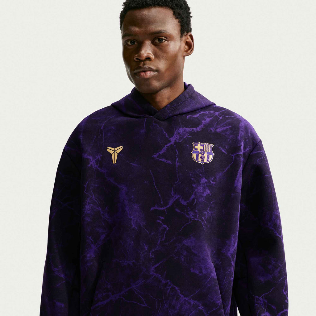 Nike FC Barcelona Away Men Kobe Soccer Pullover Hoodie product image 5, provided for visual reference and product detail