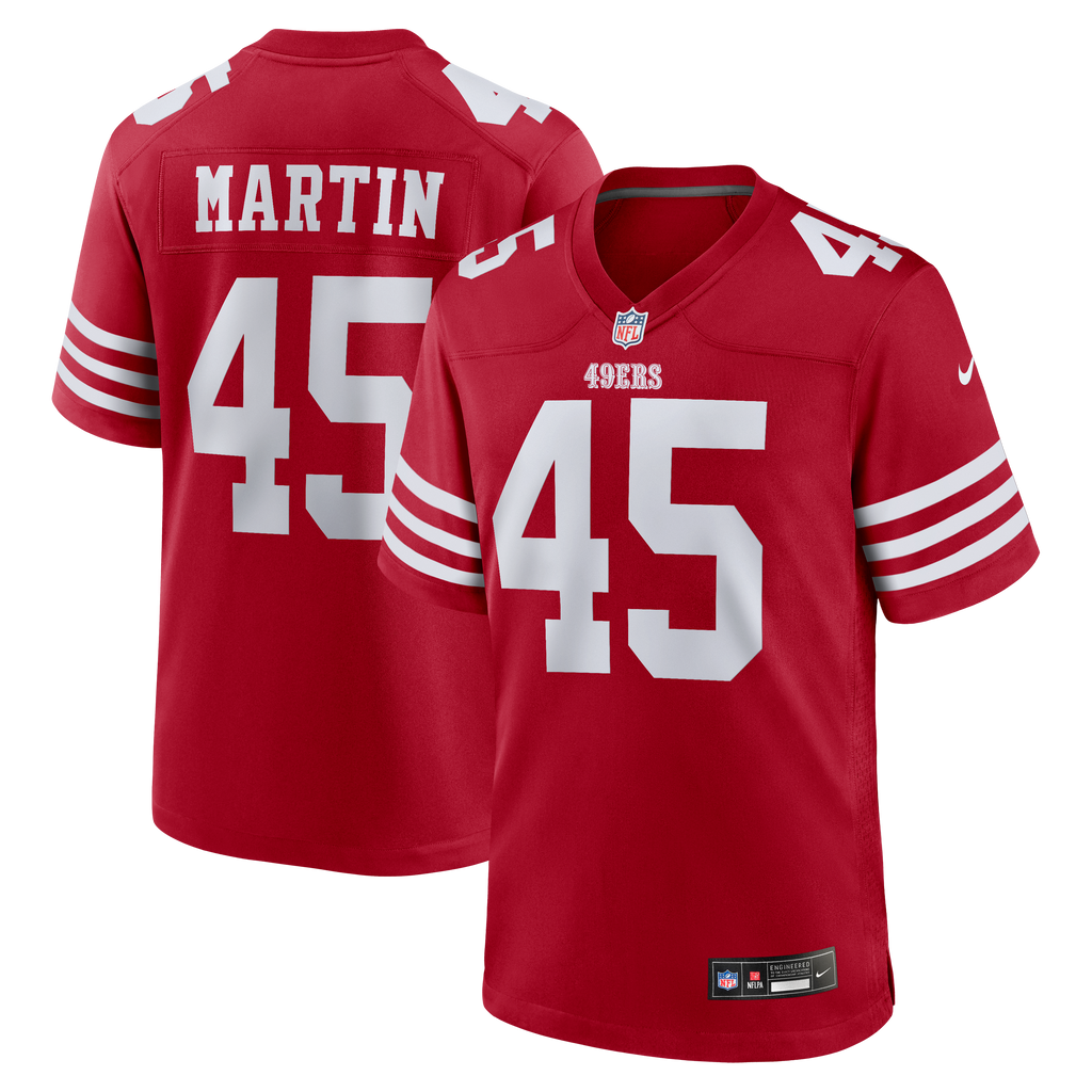 San Francisco 49ers Nick Martin Nike Scarlet Team Game product image 1