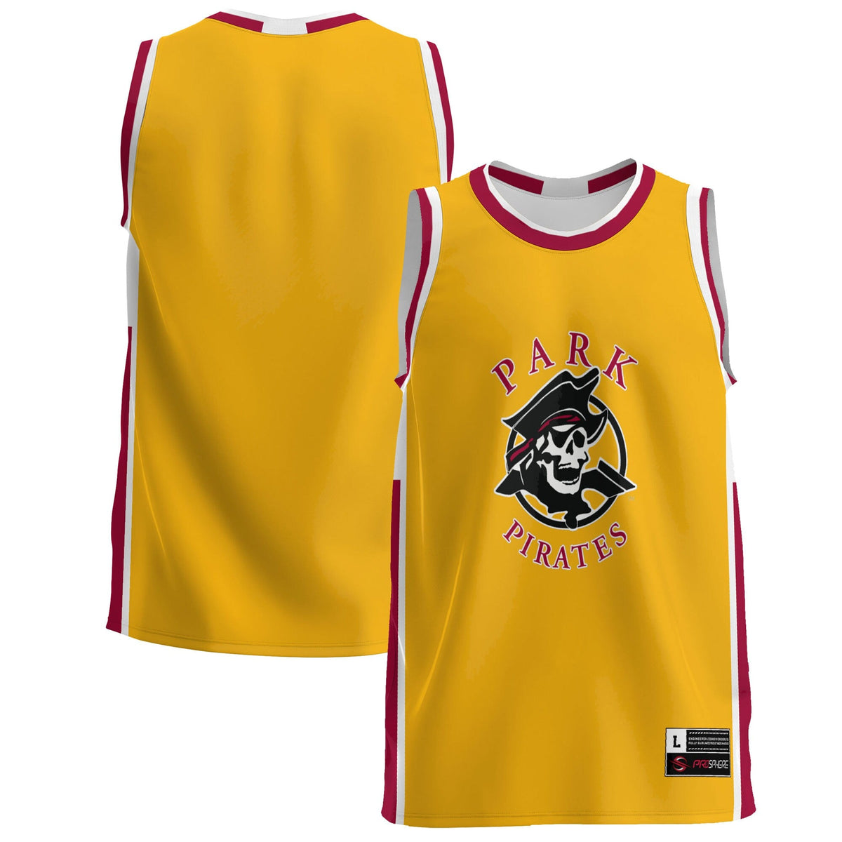 Park Pirates Lightweight Basketball Jersey - Gold product image 2