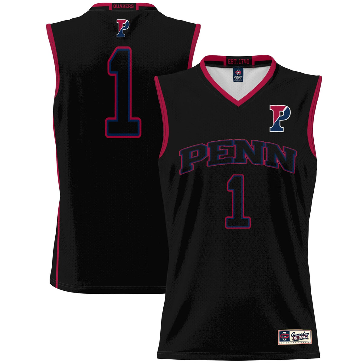 #1 Pennsylvania Quakers Lightweight Basketball Jersey product image 2