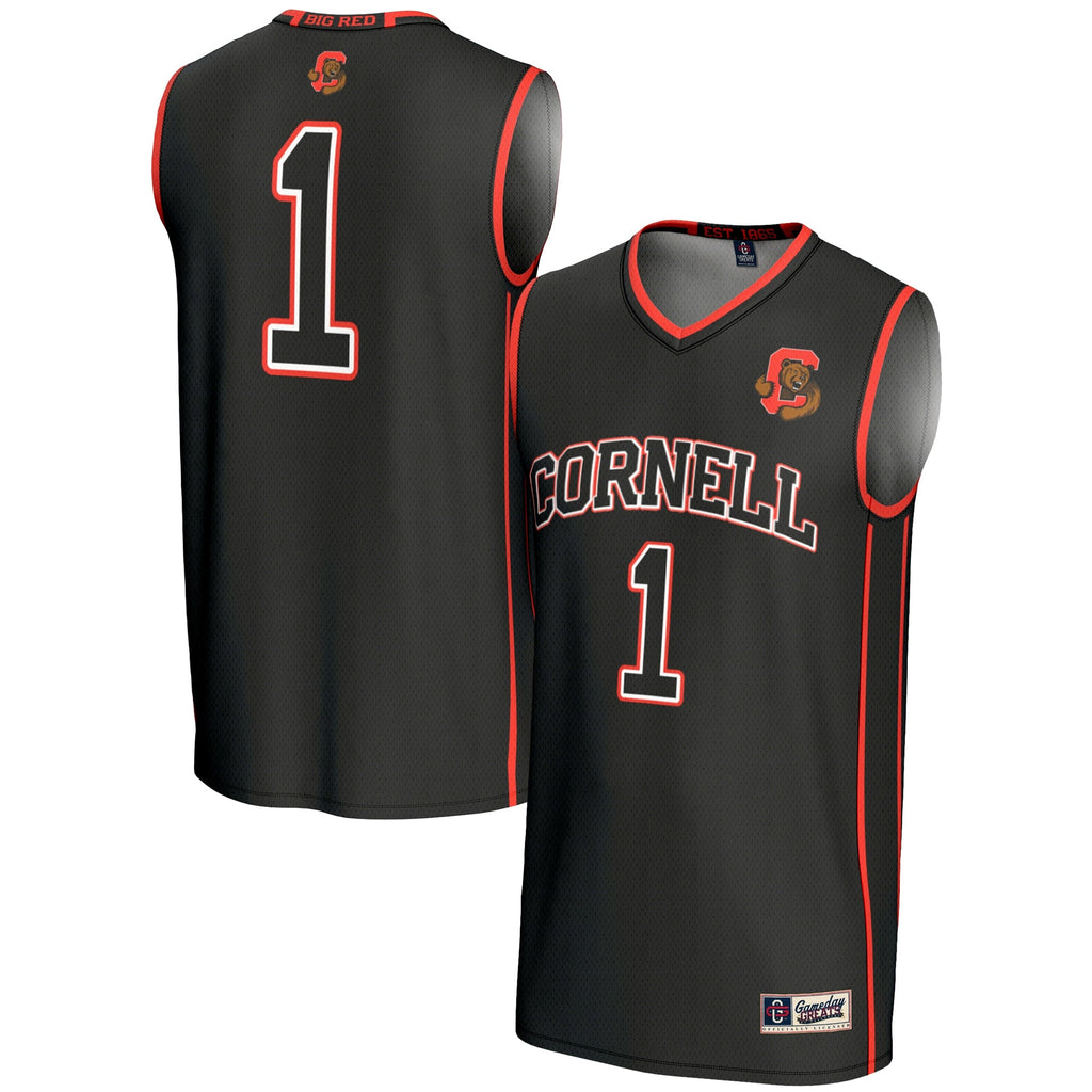 #1 Cornell Big Red Lightweight Basketball Jersey - Black product image 2