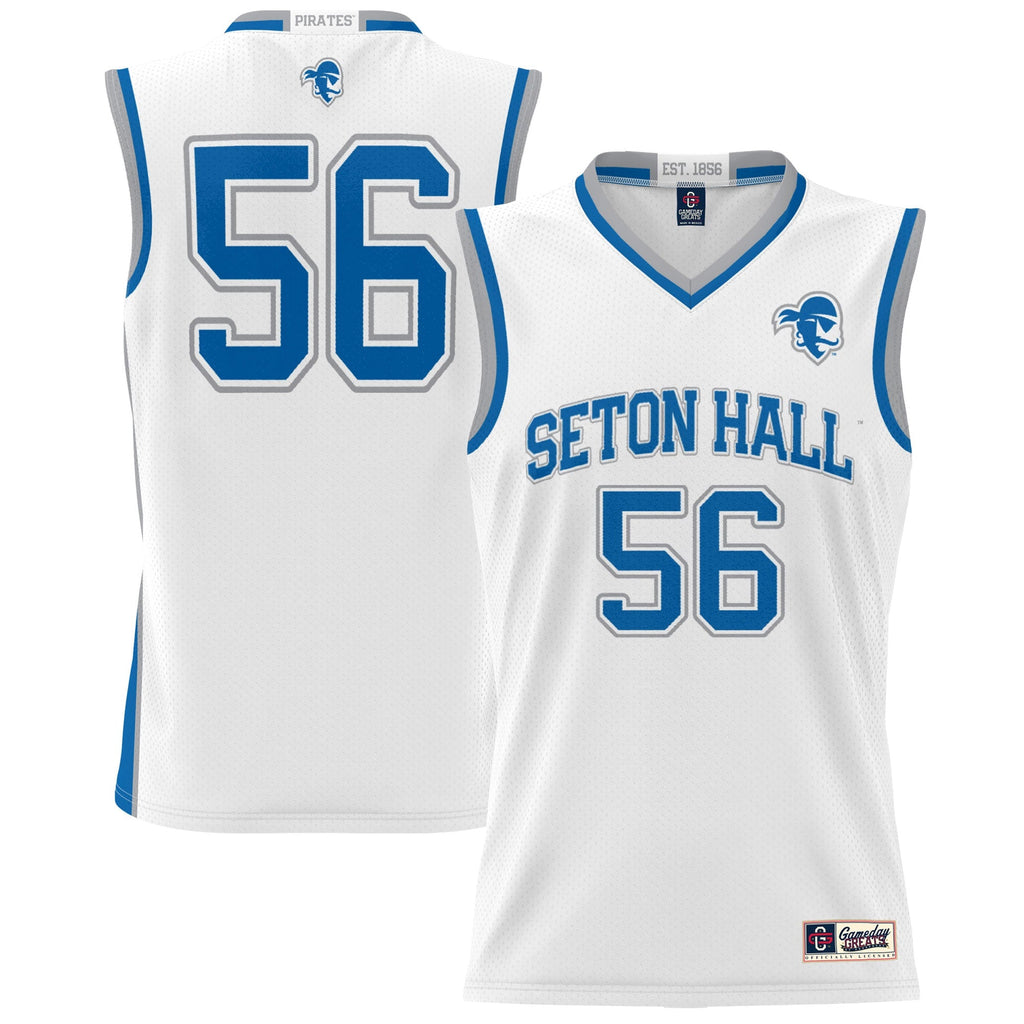 #56 Seton Hall Pirates Lightweight Basketball Jersey - White product image 2