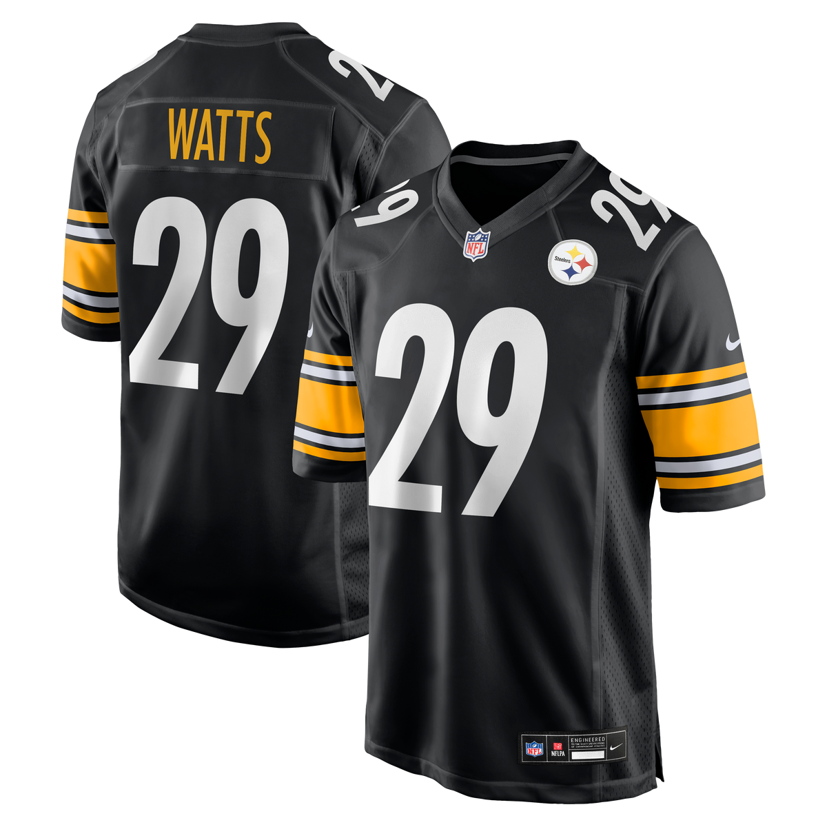 Pittsburgh Steelers Ryan Watts Nike Black Game Jersey product image 1