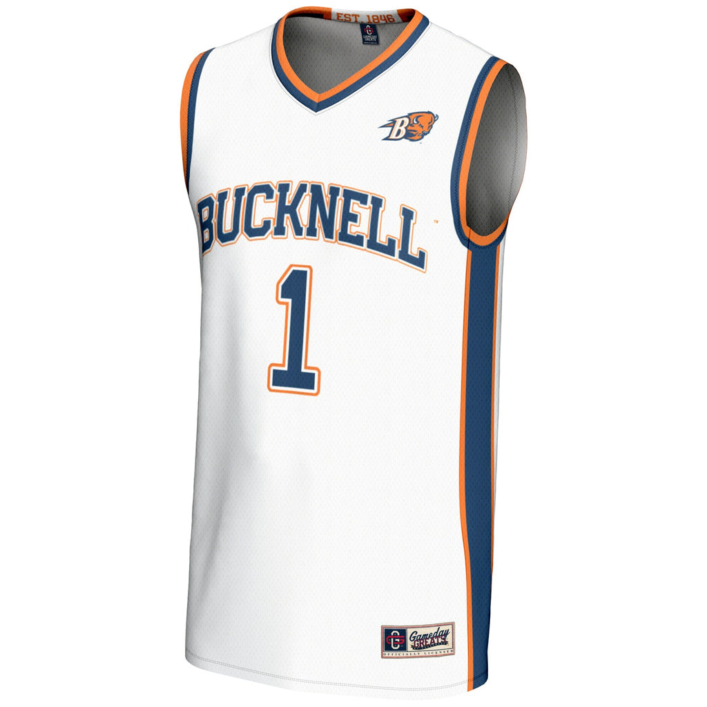 #1 Bucknell Bison Lightweight Basketball Jersey - White product image 3