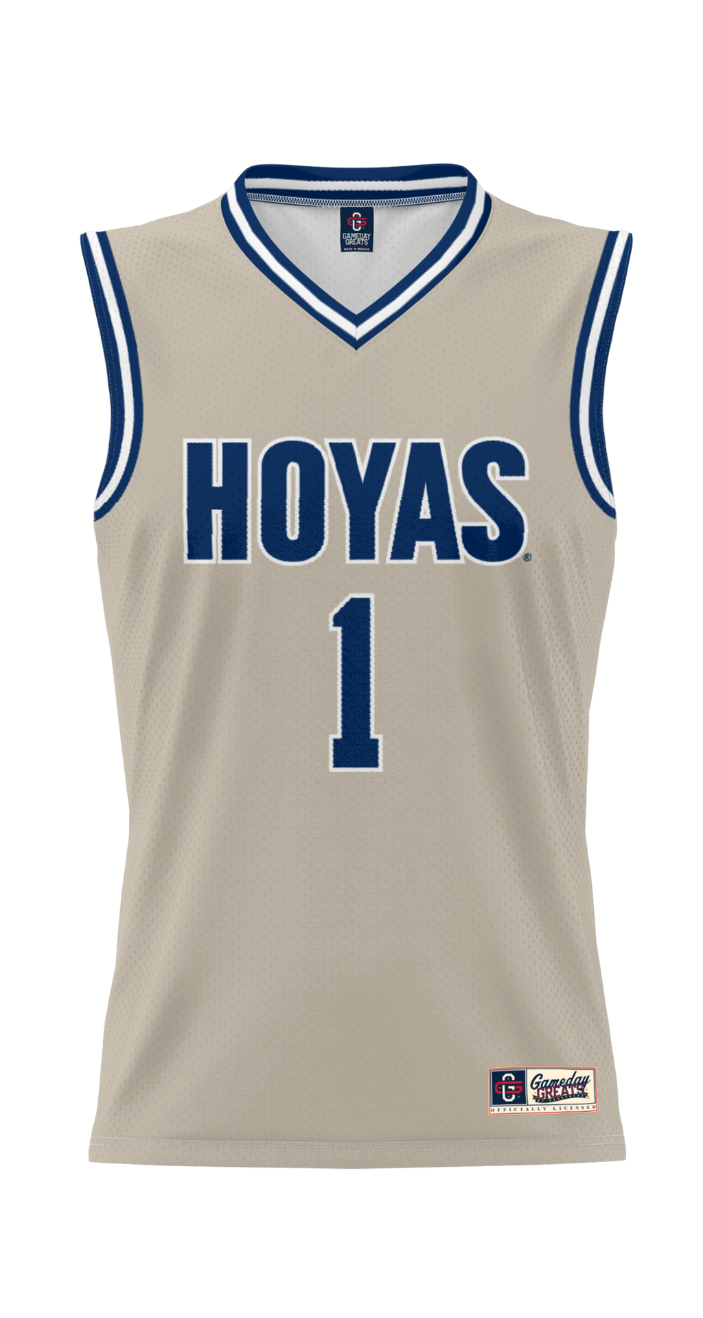 #1 Georgetown Hoyas Lightweight Basketball Jersey - Gray product image 3
