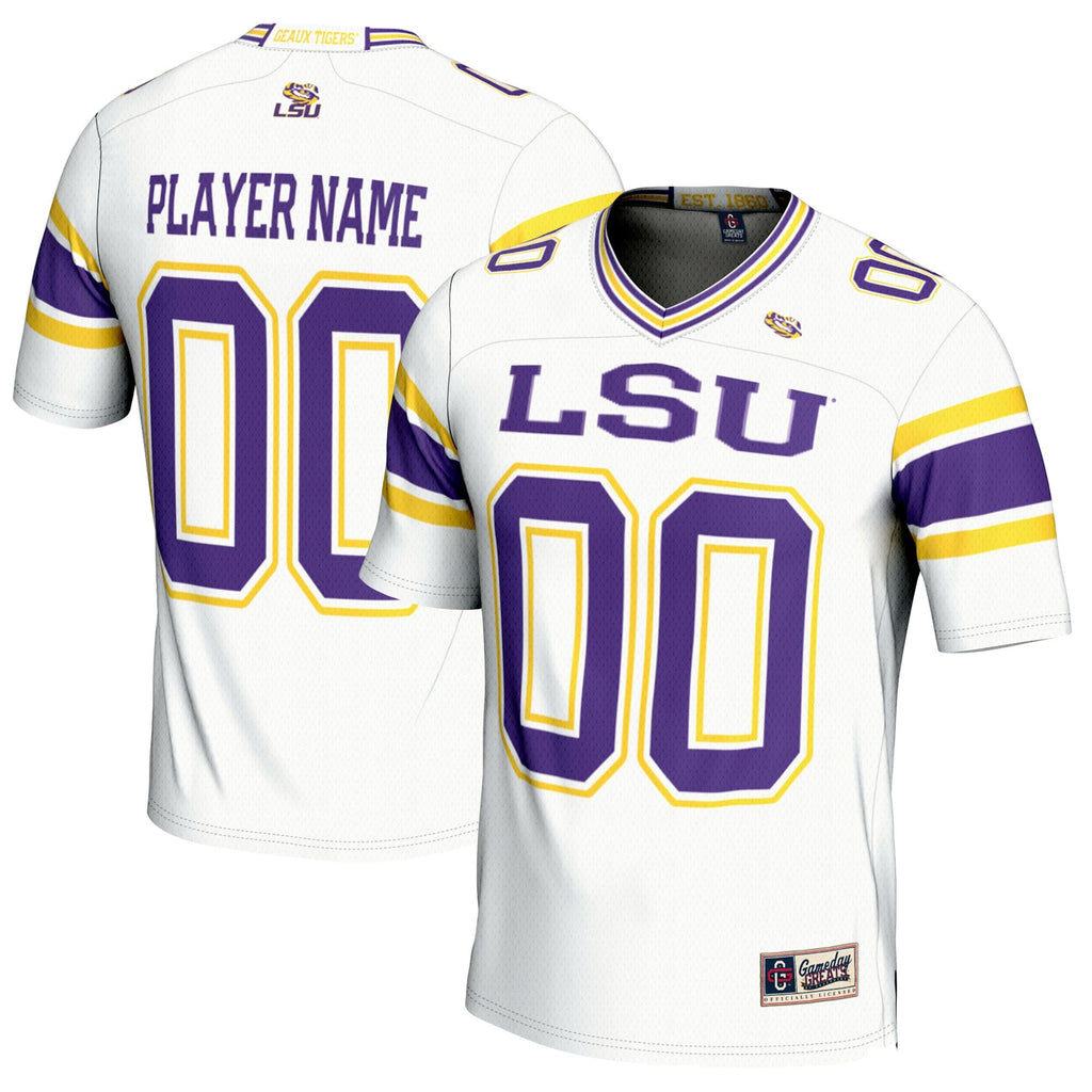 LSU Tigers NIL Pick-A-Player Football Jersey - White product image 1