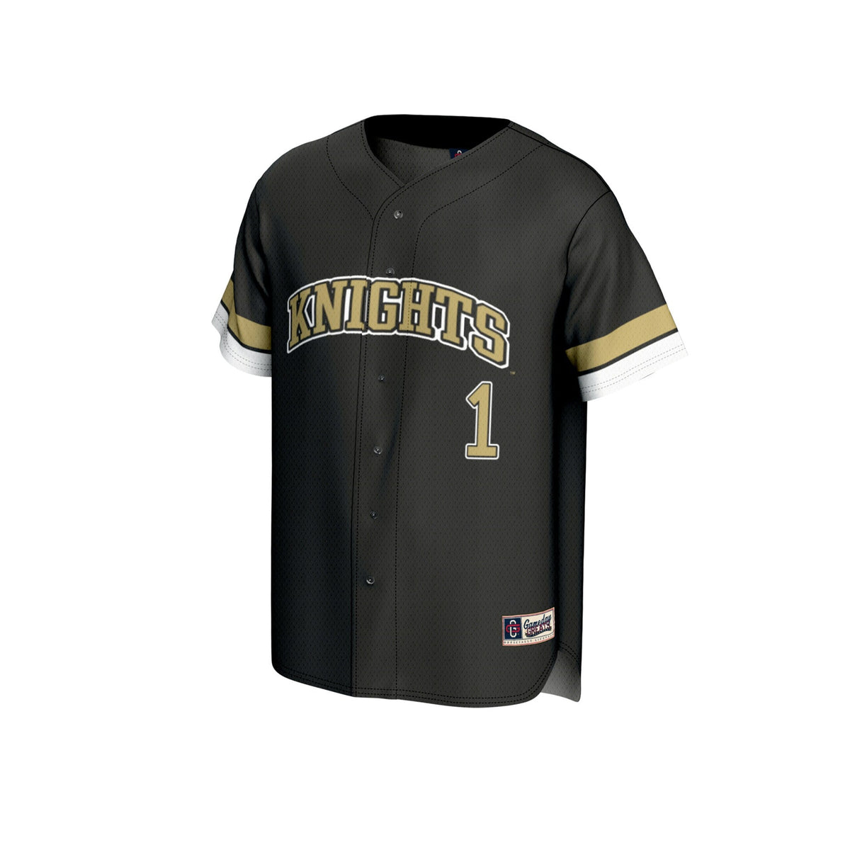 #1 UCF Knights Collegiate Baseball Fashion Jersey - Black product image 3