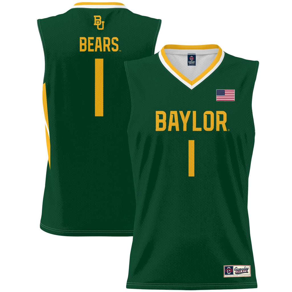 #1 Baylor Bears Lightweight Basketball Jersey - Green product image 1