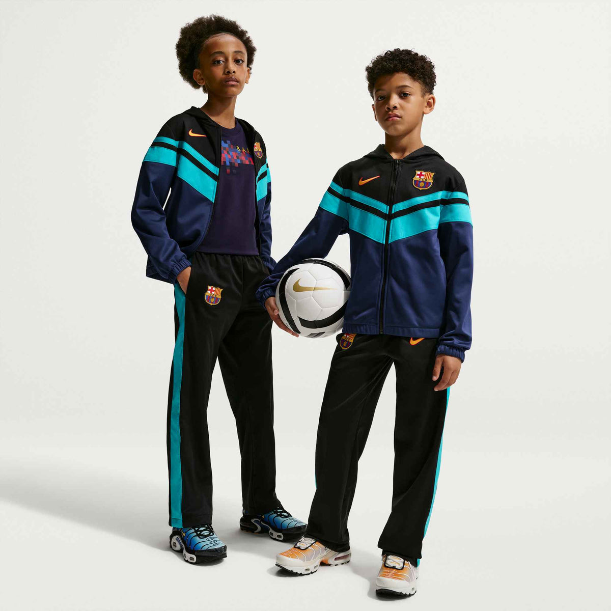 NIKE FC Barcelona Third Big Kids' Nike Dri-FIT Soccer Hooded Tracksuit product image 2, provided for visual reference and