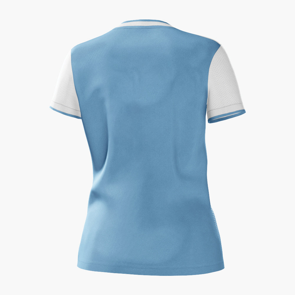 adidas Micomp Soccer Jersey White/Sky Youth and Women product image 3, provided for visual reference and product detail