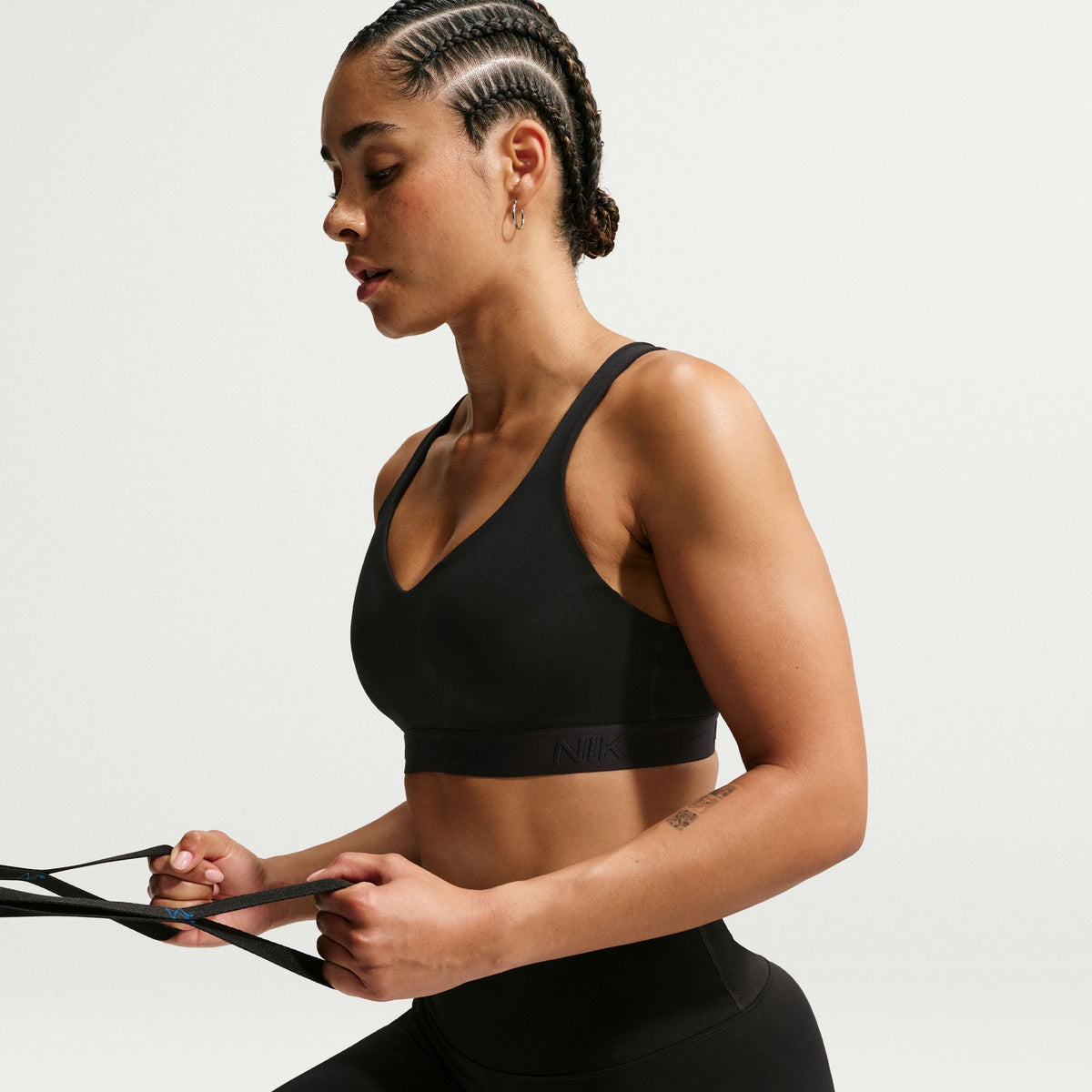 Nike Indy High Support Women Padded Adjustable Sports Bra product image 3, provided for visual reference and product detail