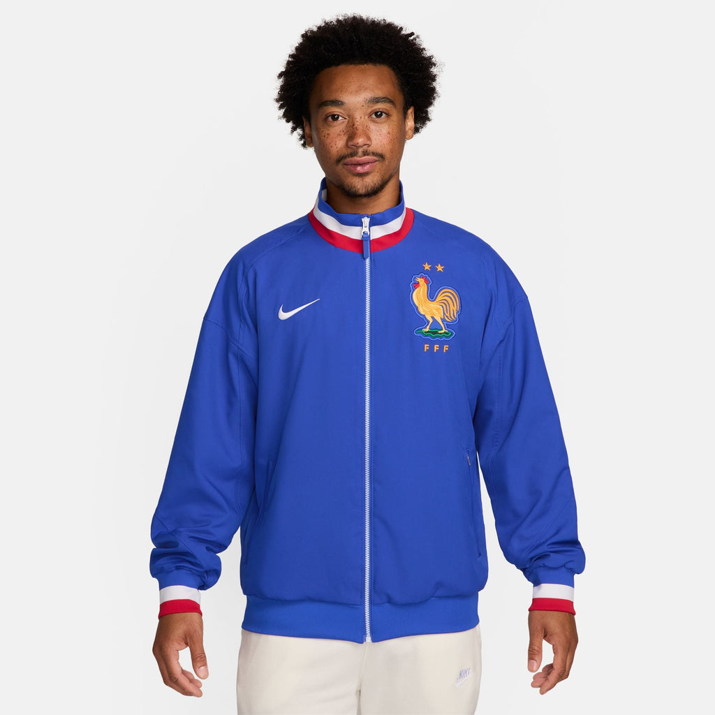 Nike FFF France Strike Home Men Dri-FIT Soccer Jacket product image 1, provided for visual reference and product detail