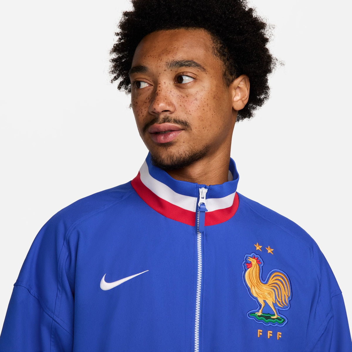 Nike FFF France Strike Home Men Dri-FIT Soccer Jacket product image 3, provided for visual reference and product detail