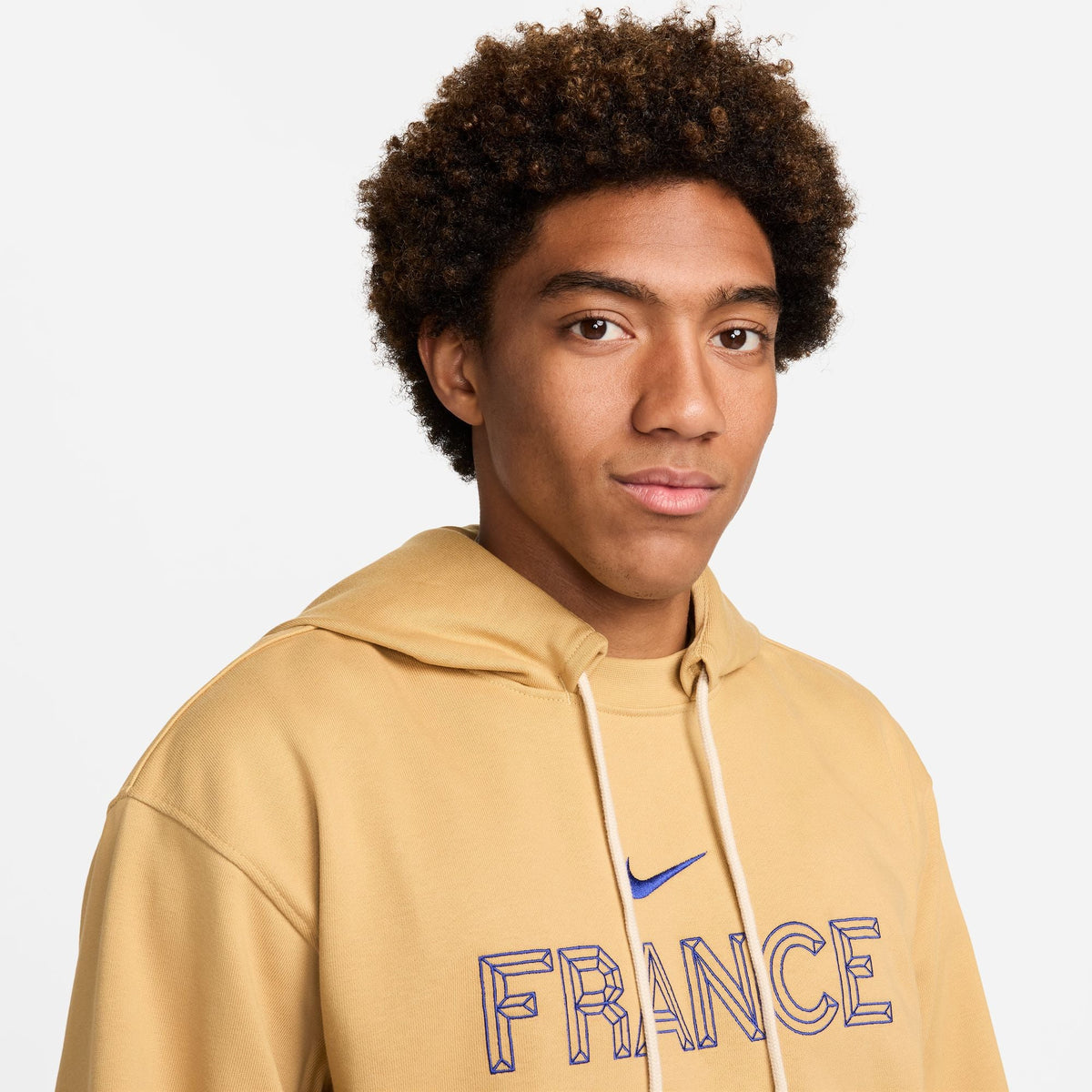 Nike FFF France Standard Issue Men Dri-FIT Soccer Pullover Hoodie product image 3, provided for visual reference and product
