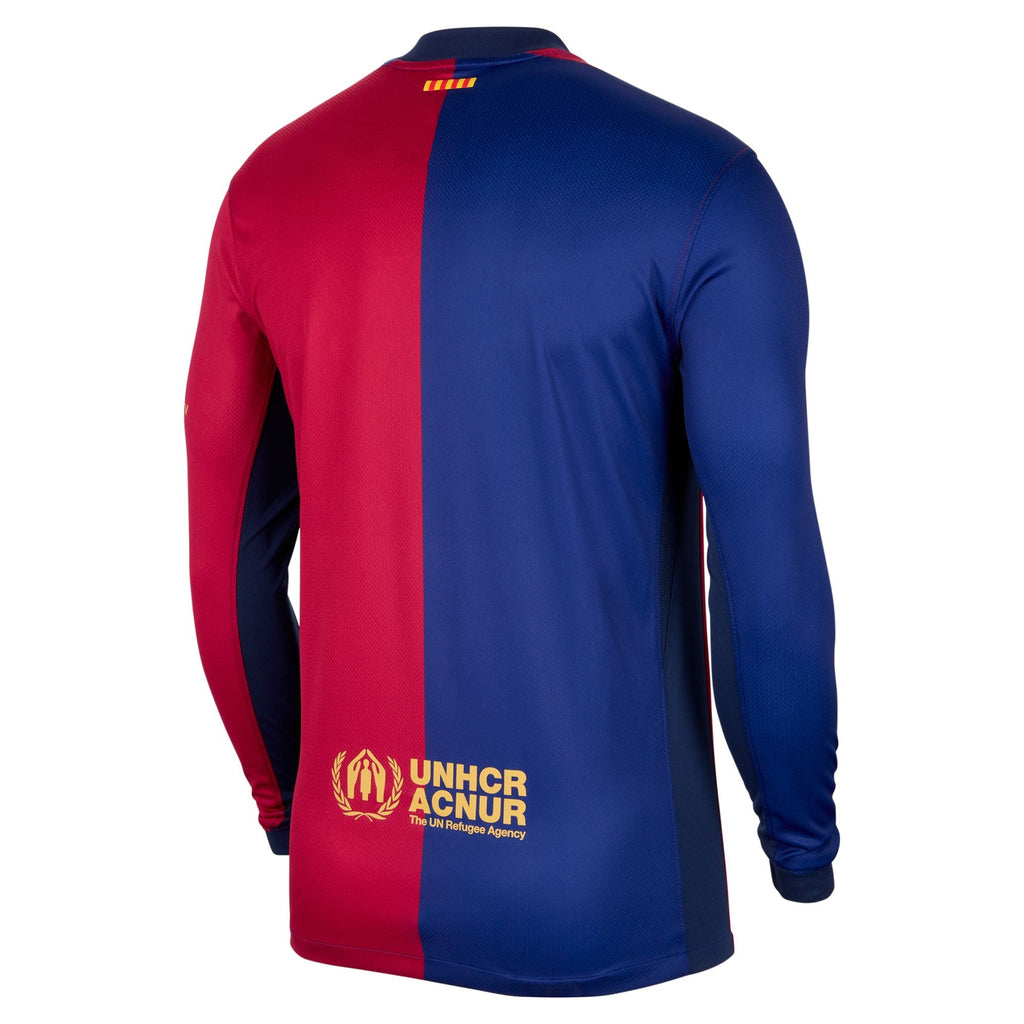 FC Barcelona 2024/25 Stadium Home Men Nike Dri-FIT Soccer Replica Long-Sleeve Jersey product image 11, provided for visual