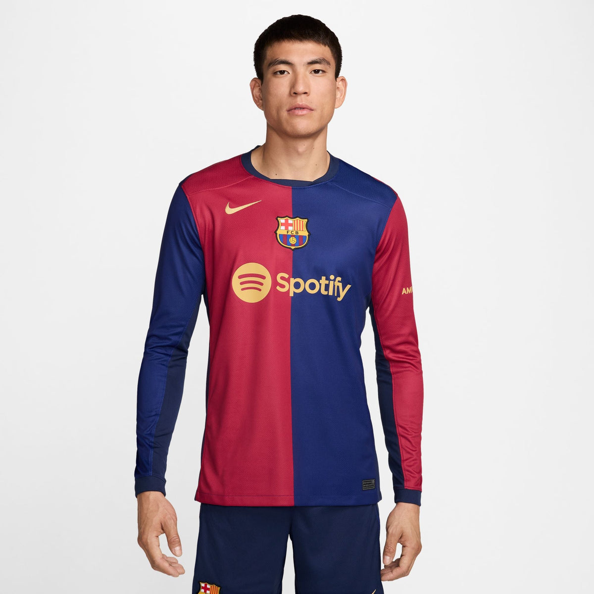 FC Barcelona 2024/25 Stadium Home Men Nike Dri-FIT Soccer Replica Long-Sleeve Jersey product image 1, provided for visual