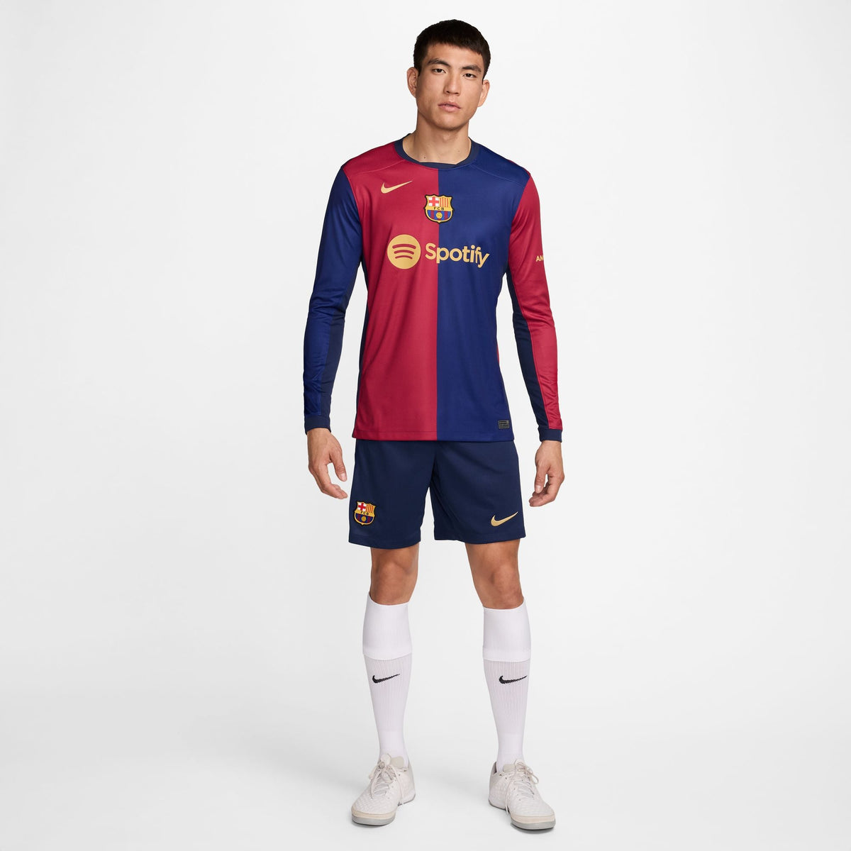 FC Barcelona 2024/25 Stadium Home Men Nike Dri-FIT Soccer Replica Long-Sleeve Jersey product image 9, provided for visual