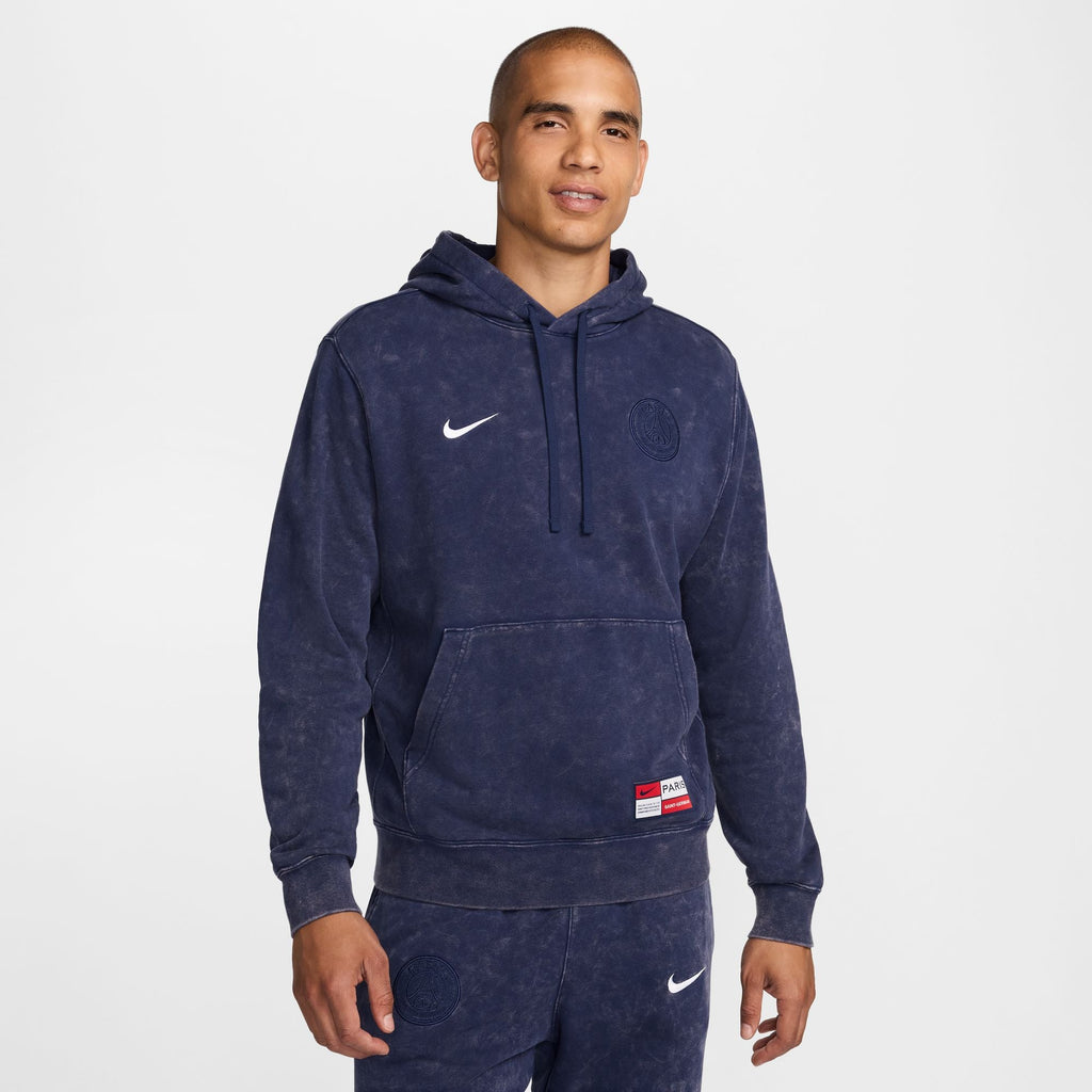 Nike Paris Saint-Germain Club Men Soccer French Terry Pullover Hoodie product image 1, provided for visual reference and