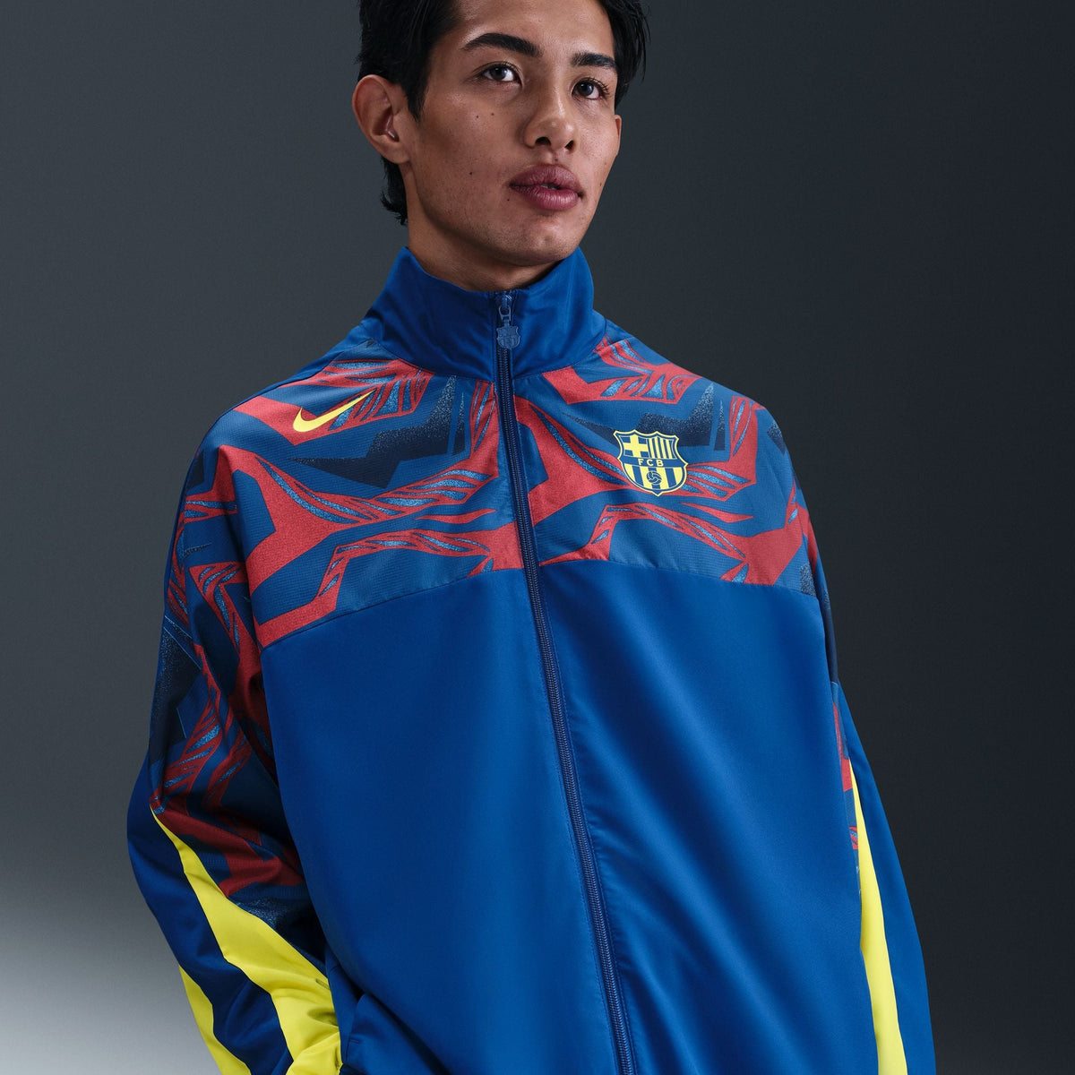 Nike FC Barcelona Starting 5 Fourth Men Soccer Woven Jacket product image 3, provided for visual reference and product
