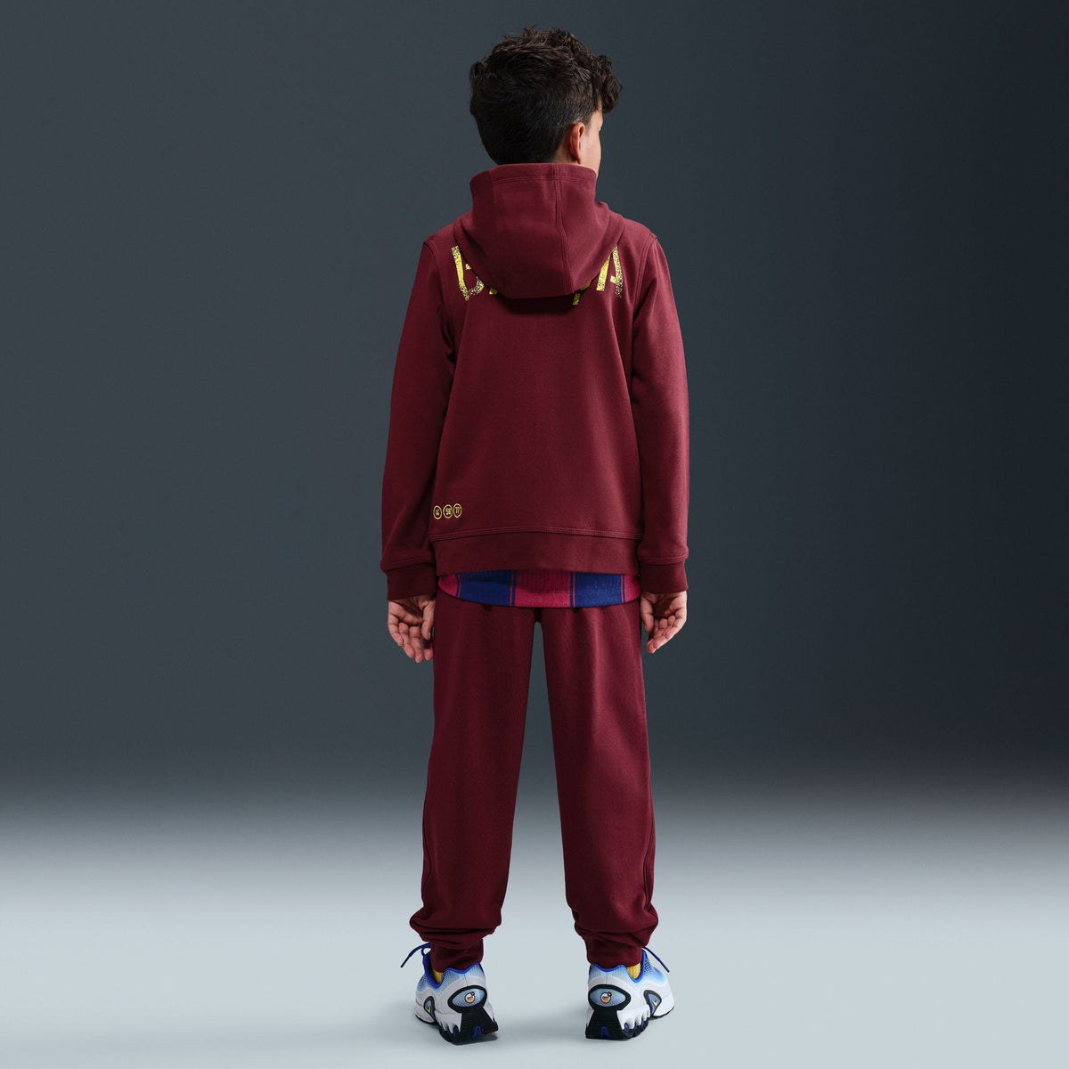 Nike FC Barcelona Club Fourth Big Kids' (Boys') Soccer Full-Zip Hoodie product image 2, provided for visual reference and