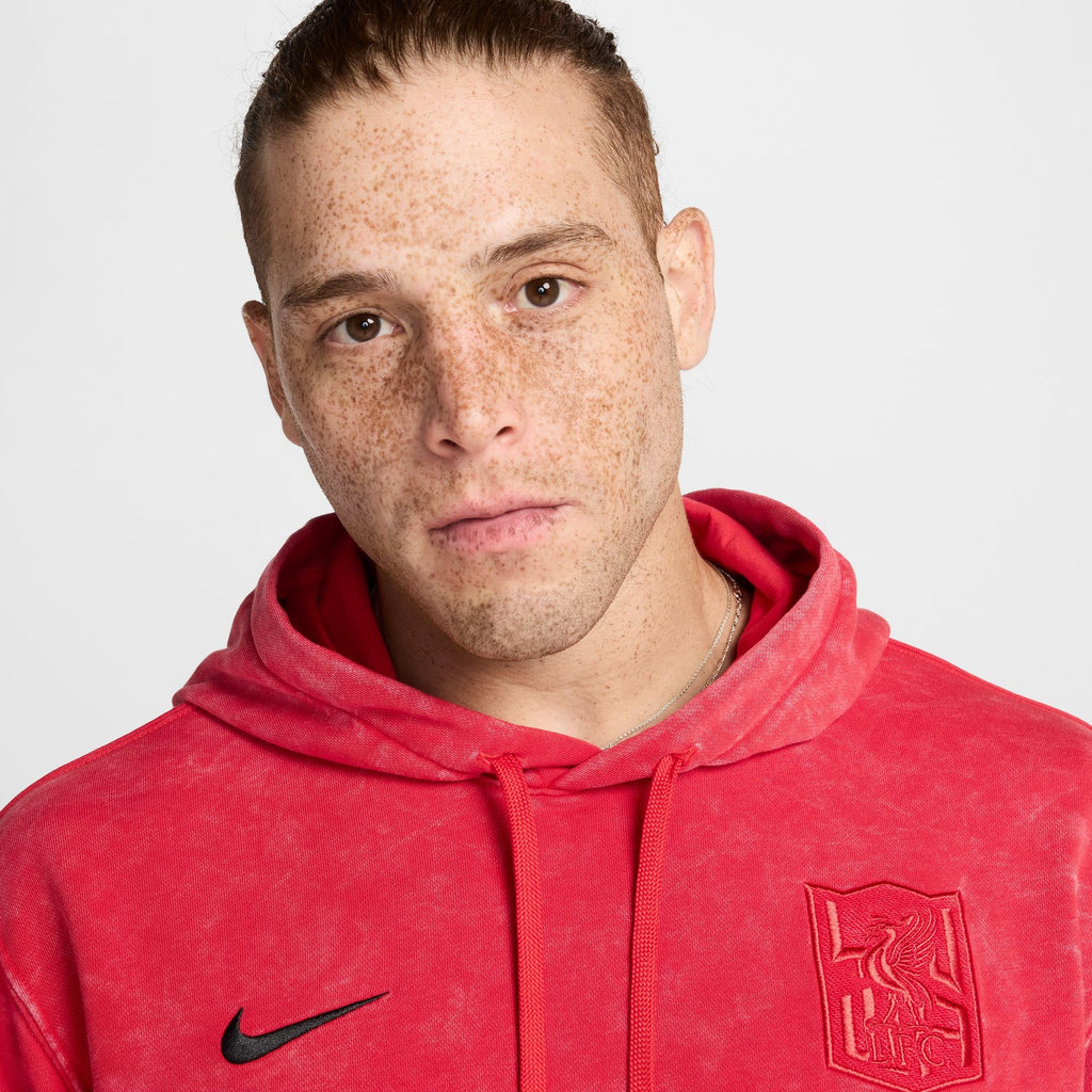 Nike Liverpool FC Club Third Men Soccer French Terry Pullover Hoodie product image 3, provided for visual reference and