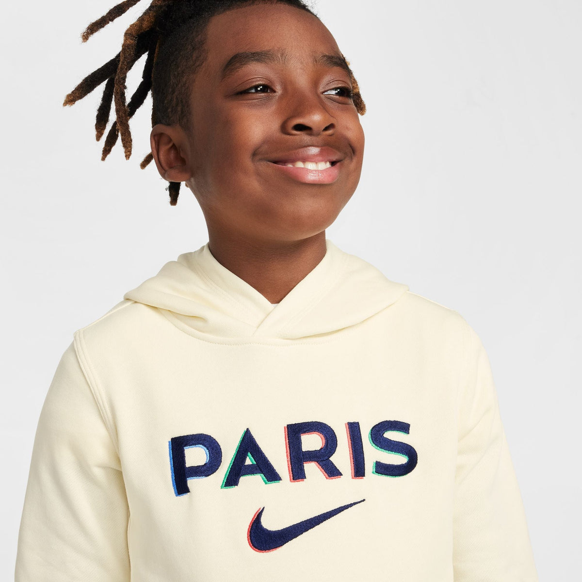 Nike Paris Saint-Germain Club Big Kids' (Boys') Soccer Pullover Hoodie product image 3, provided for visual reference and