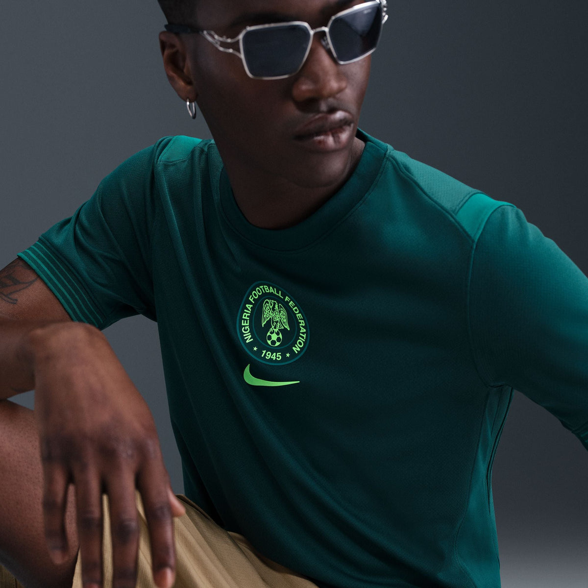 Nike Nigeria 2025 Stadium Home (Women Team) Men Dri-FIT Soccer Replica Jersey product image 6, provided for visual reference